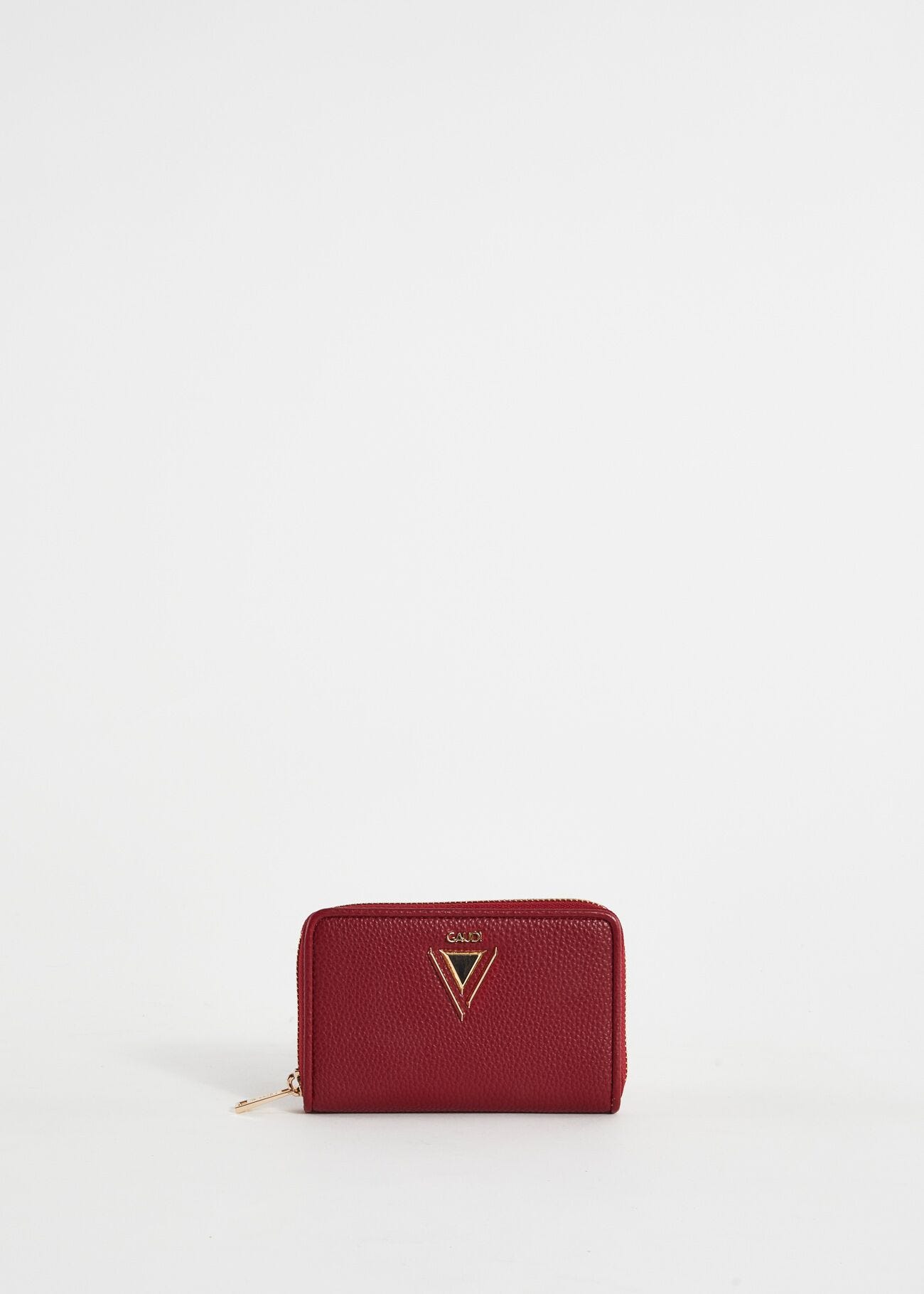 Minicartera con cremallera alrededor roja