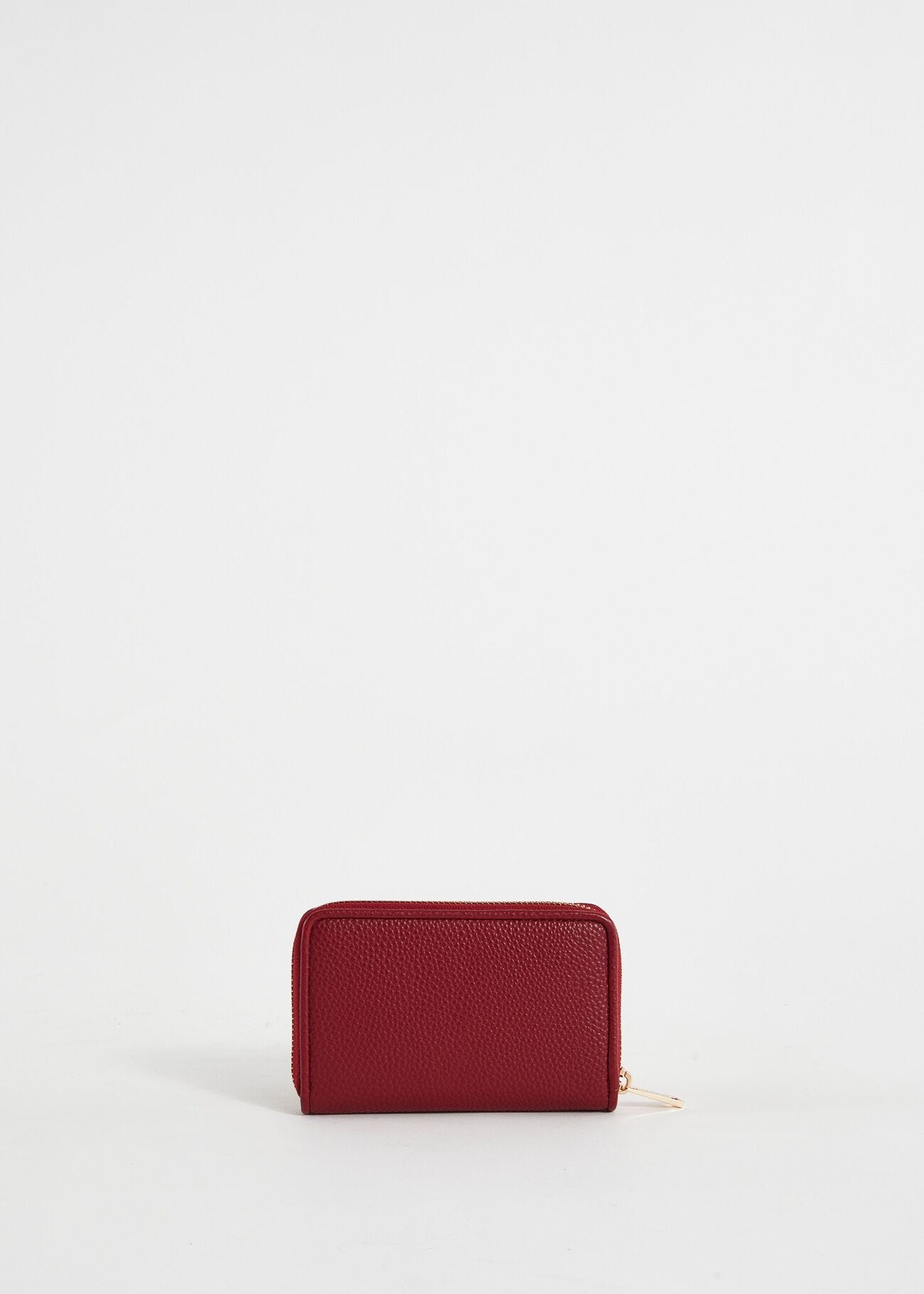 Minicartera con cremallera alrededor roja