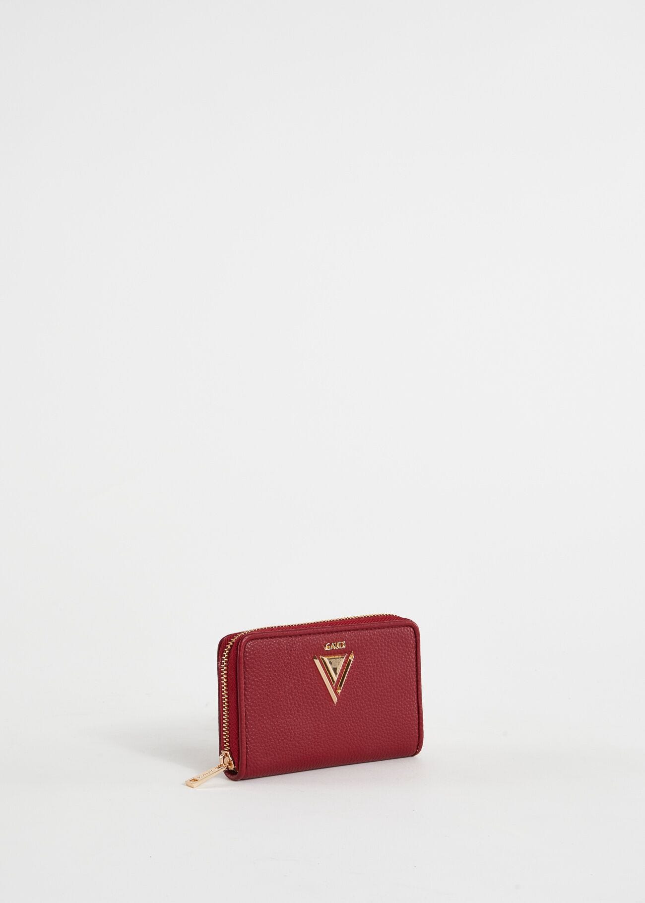 Minicartera con cremallera alrededor roja