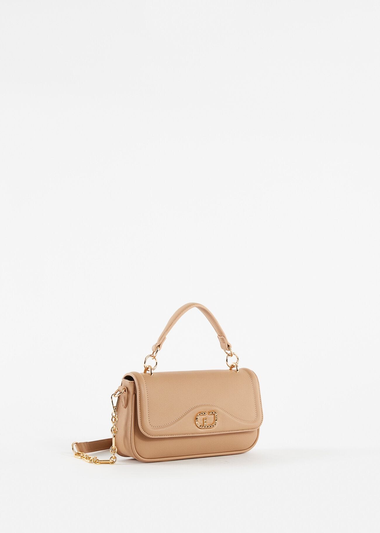 Beige tophandle bag