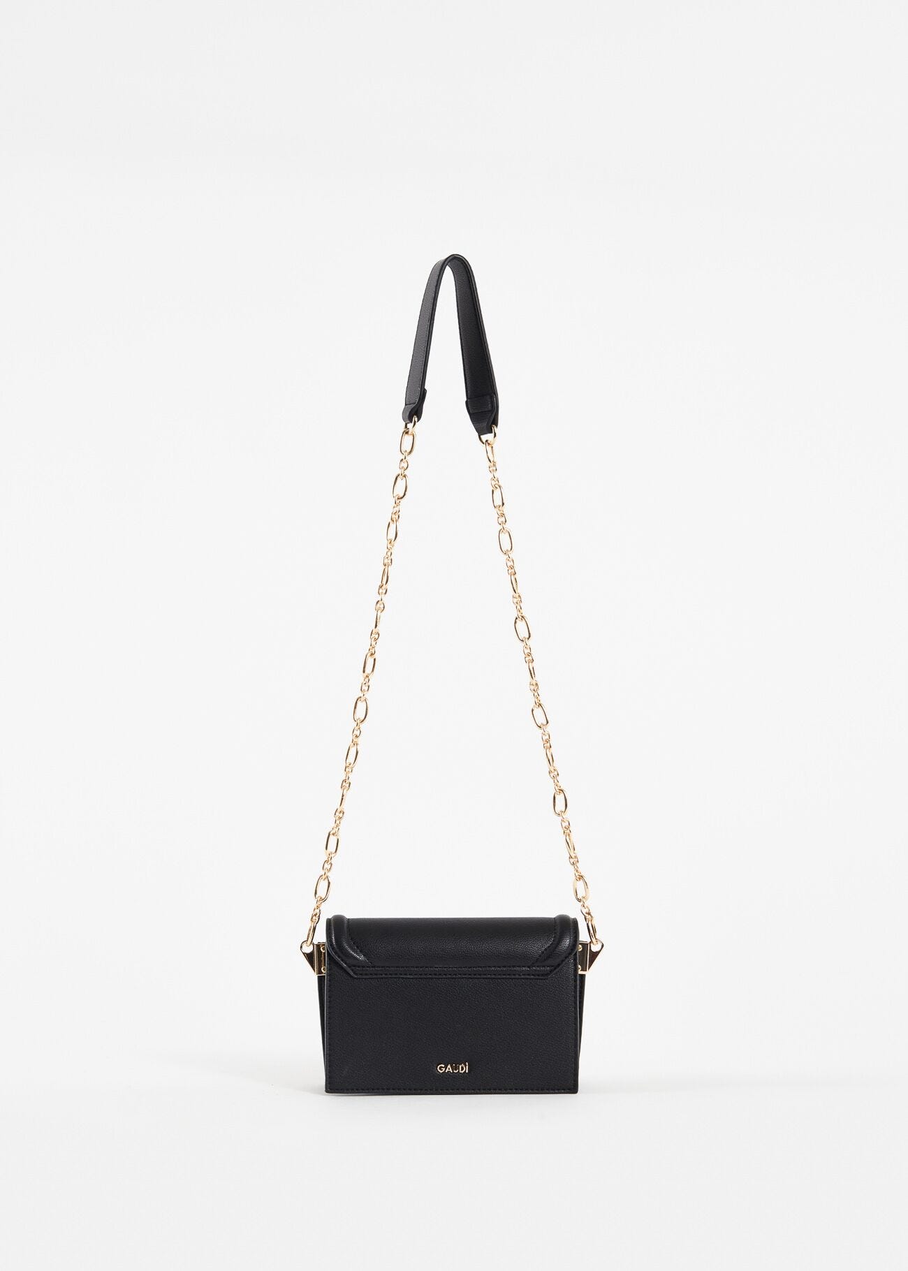 Borsa crossbody nera in similpelle