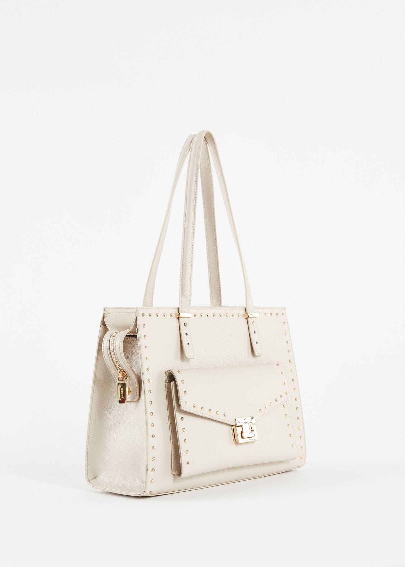Cabas blanc avec clous