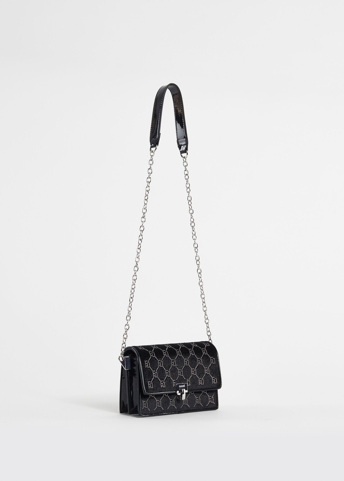 Sac porté croisé en velours noir