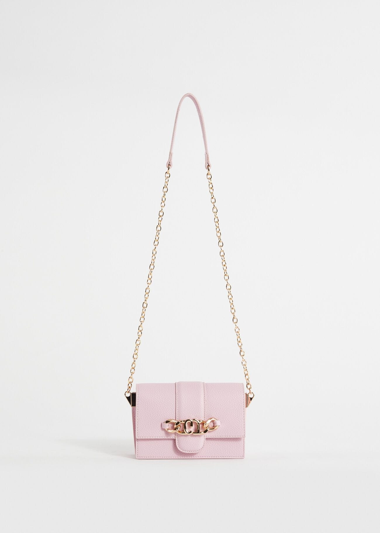 Pink, fauxleather crossbody bag