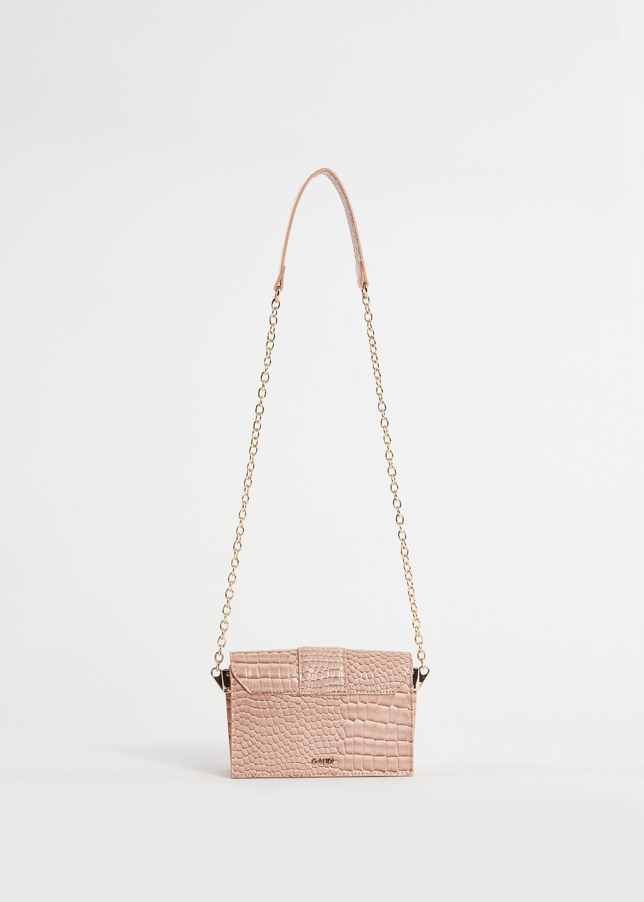 Borsa crossbody rosa con stampa