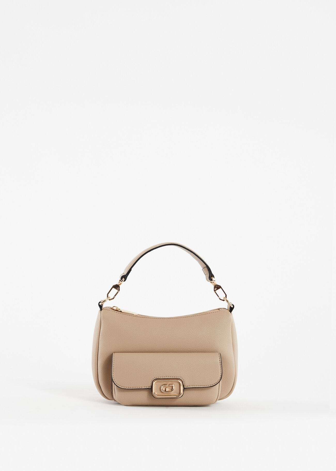 Borsa a spalla in similpelle beige