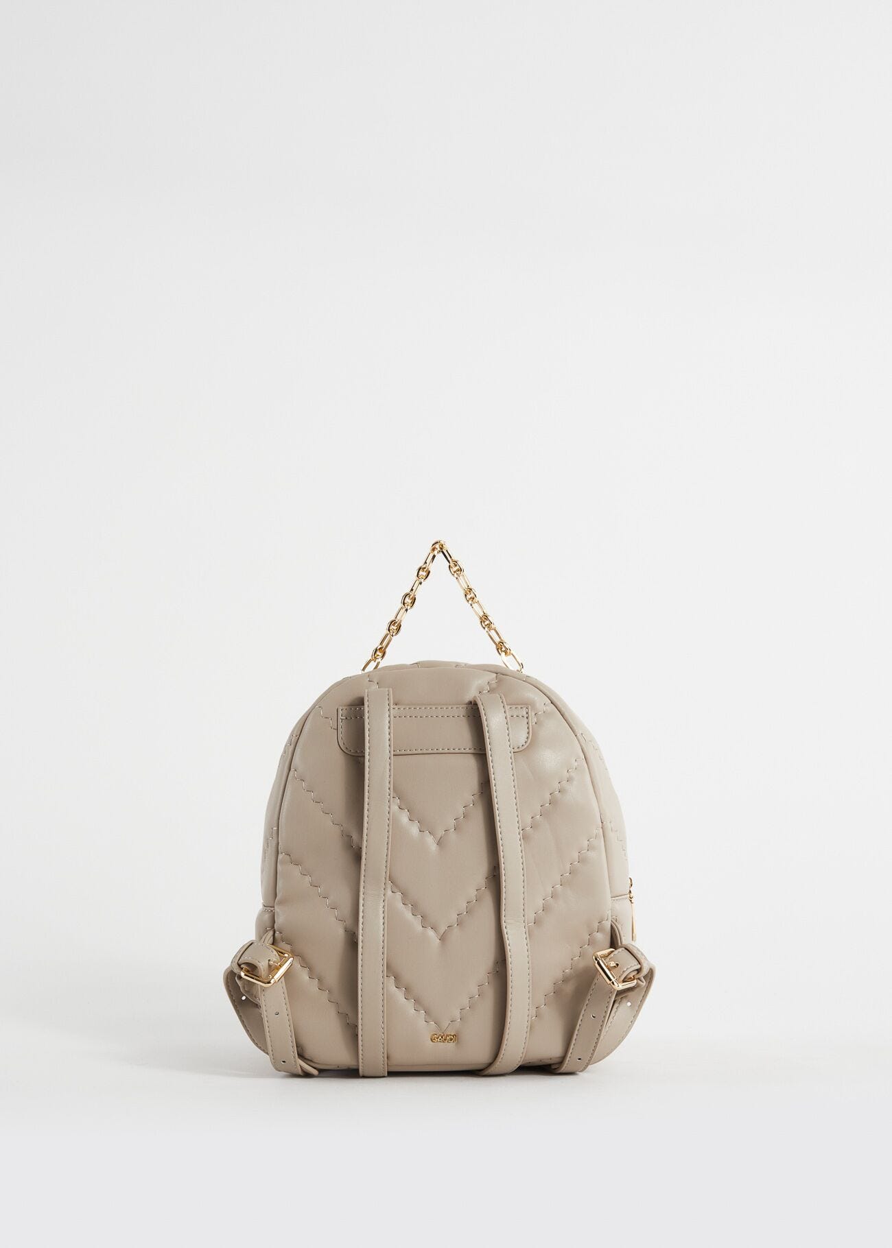 Beige quilted rucksack