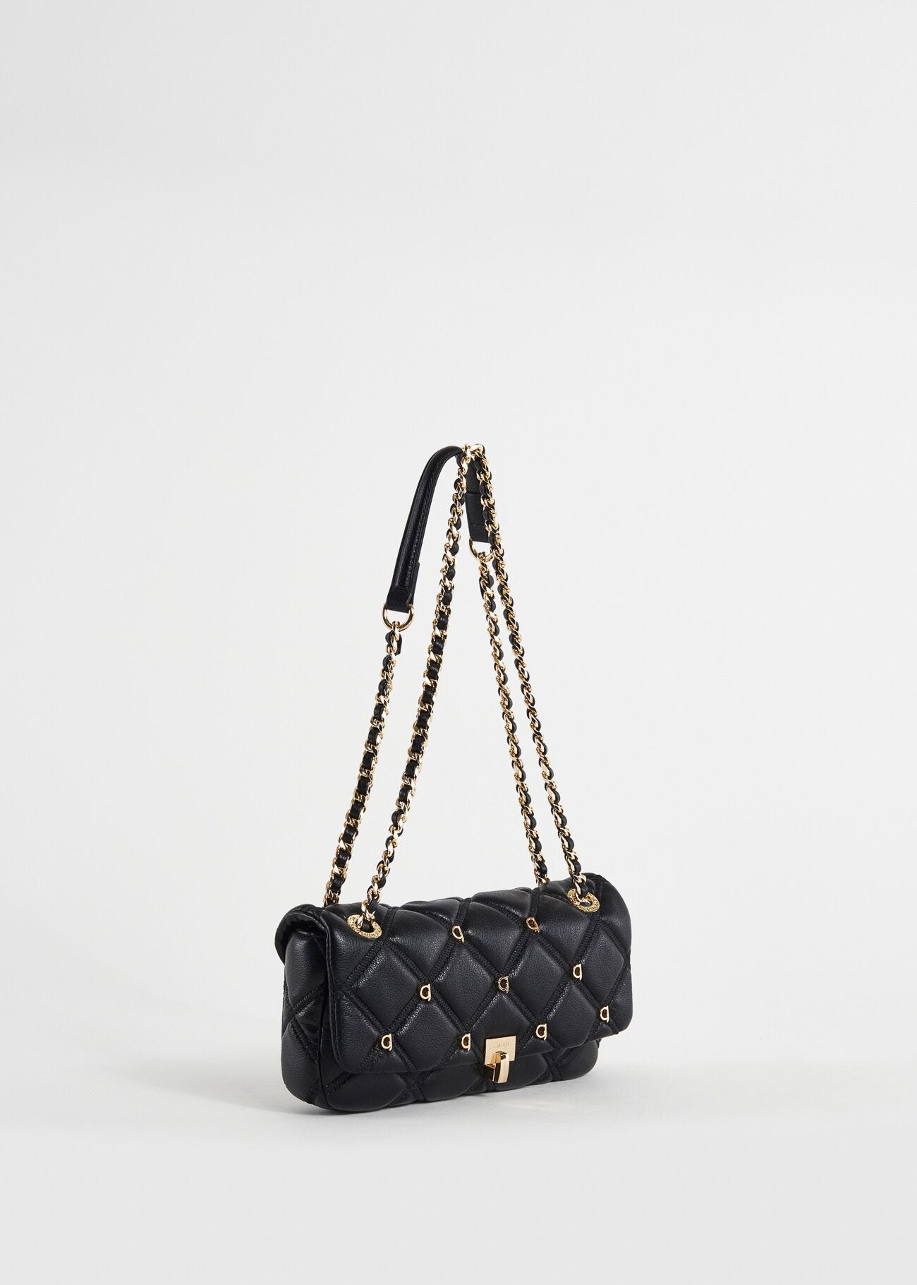 Black quilted shoulder bag