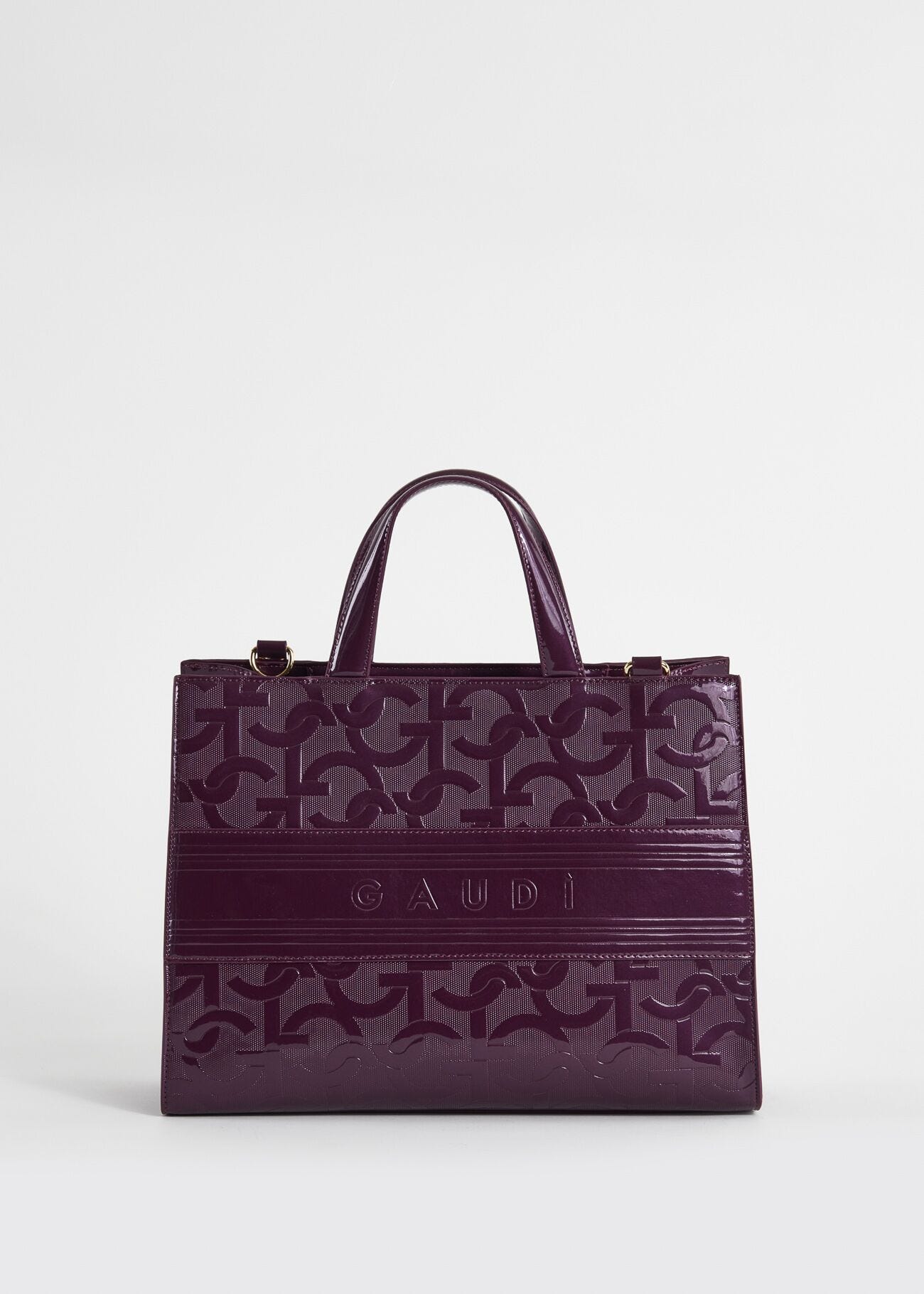 Shopping bag viola con logo