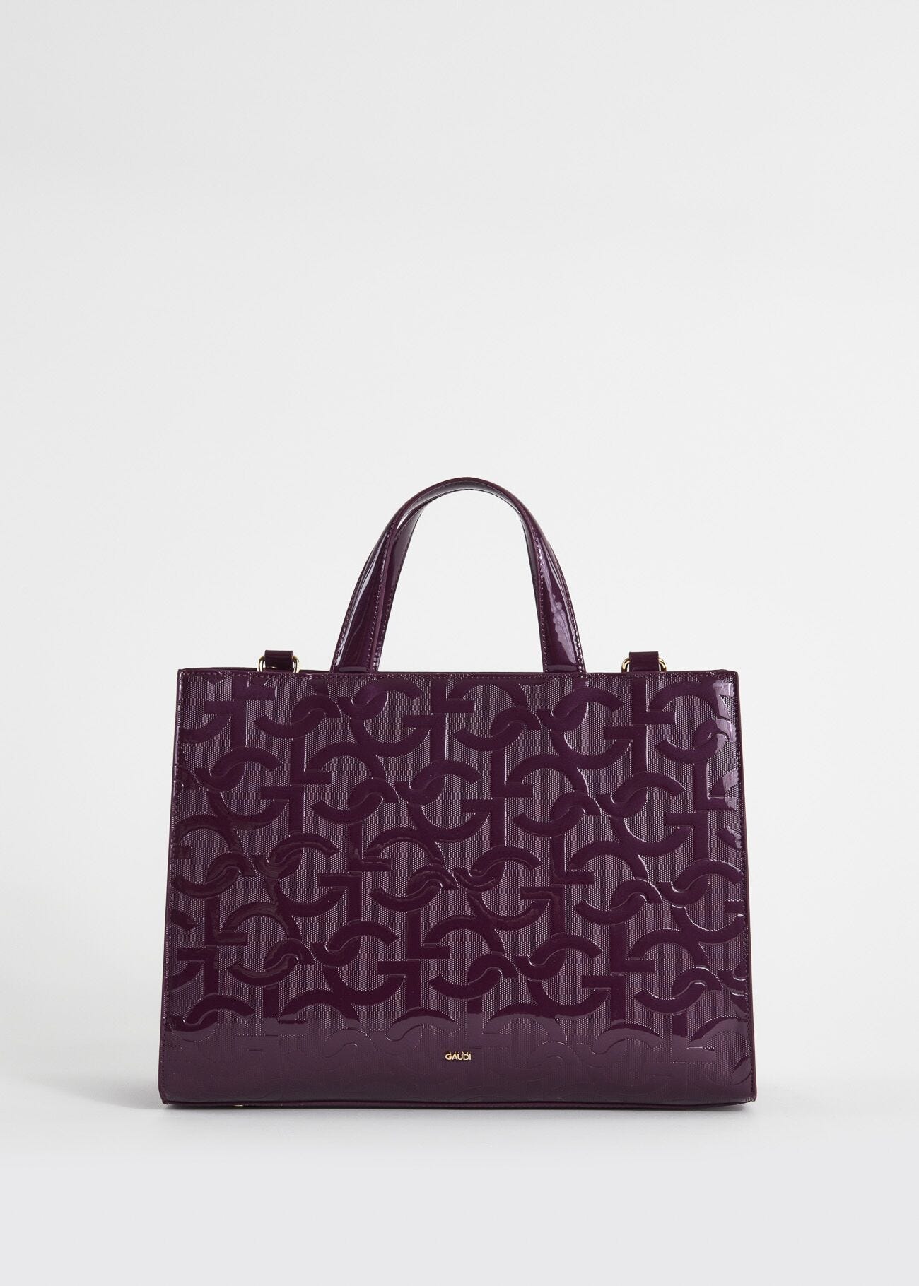 Shopping bag viola con logo