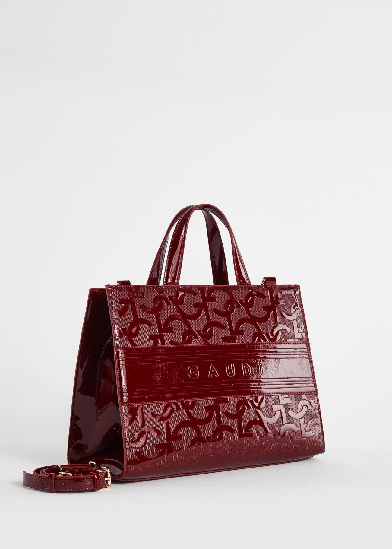 Shopping bag rossa con logo