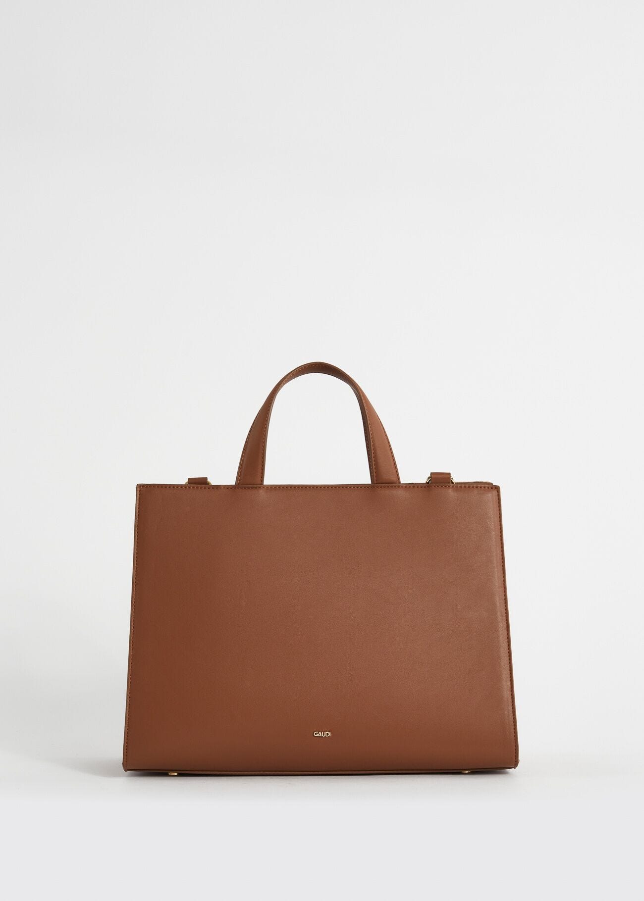 Brown shopper bag with logo