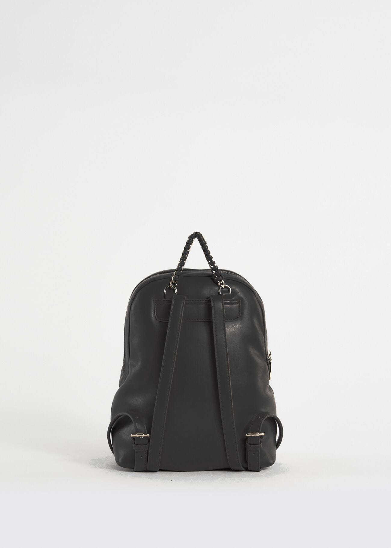 Black quilted rucksack