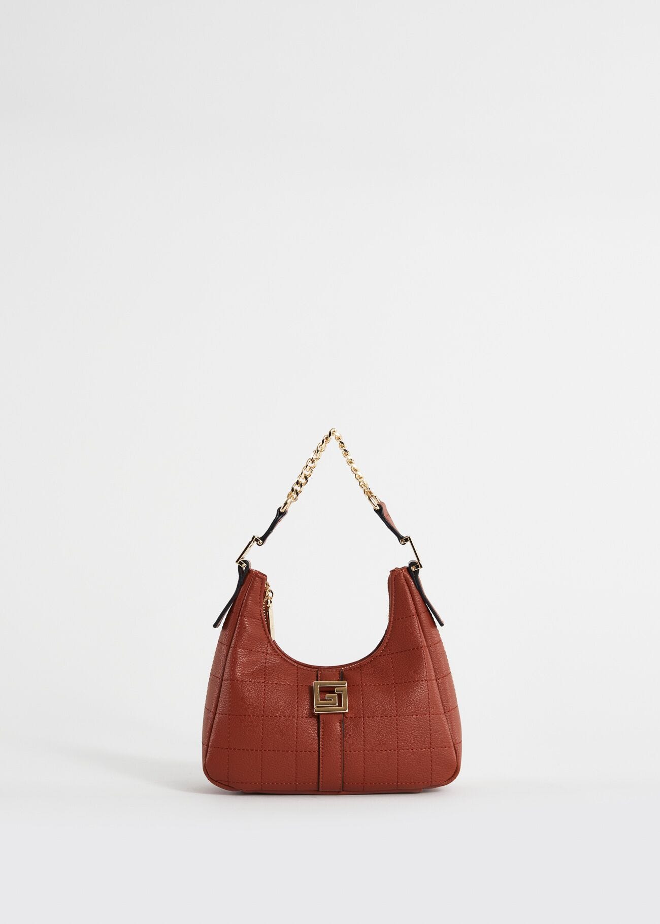 Mini borsa hobo marrone trapuntata
