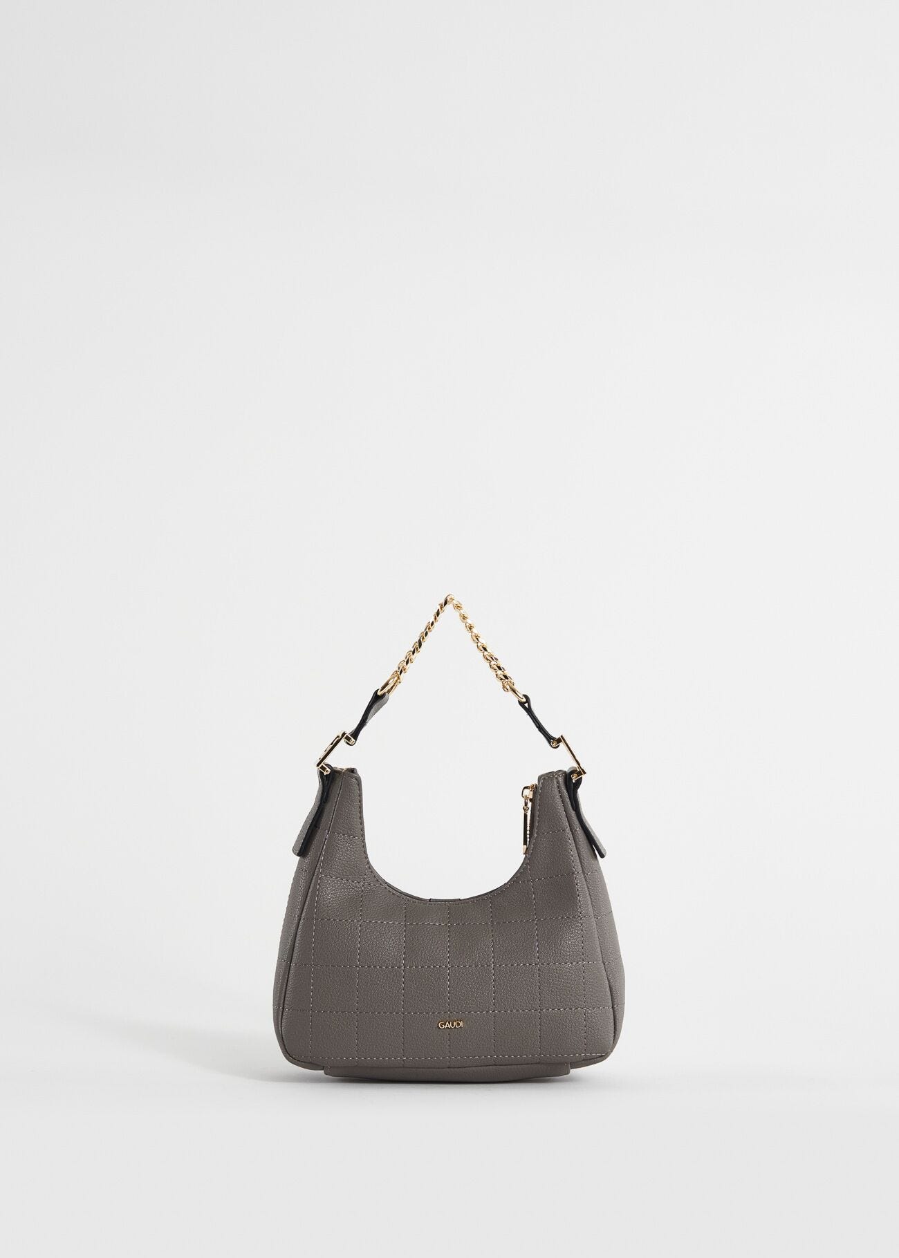 Mini borsa hobo grigia trapuntata