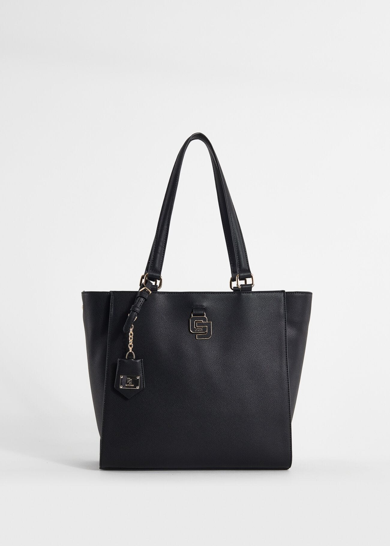 Shopping bag nera con tracolla