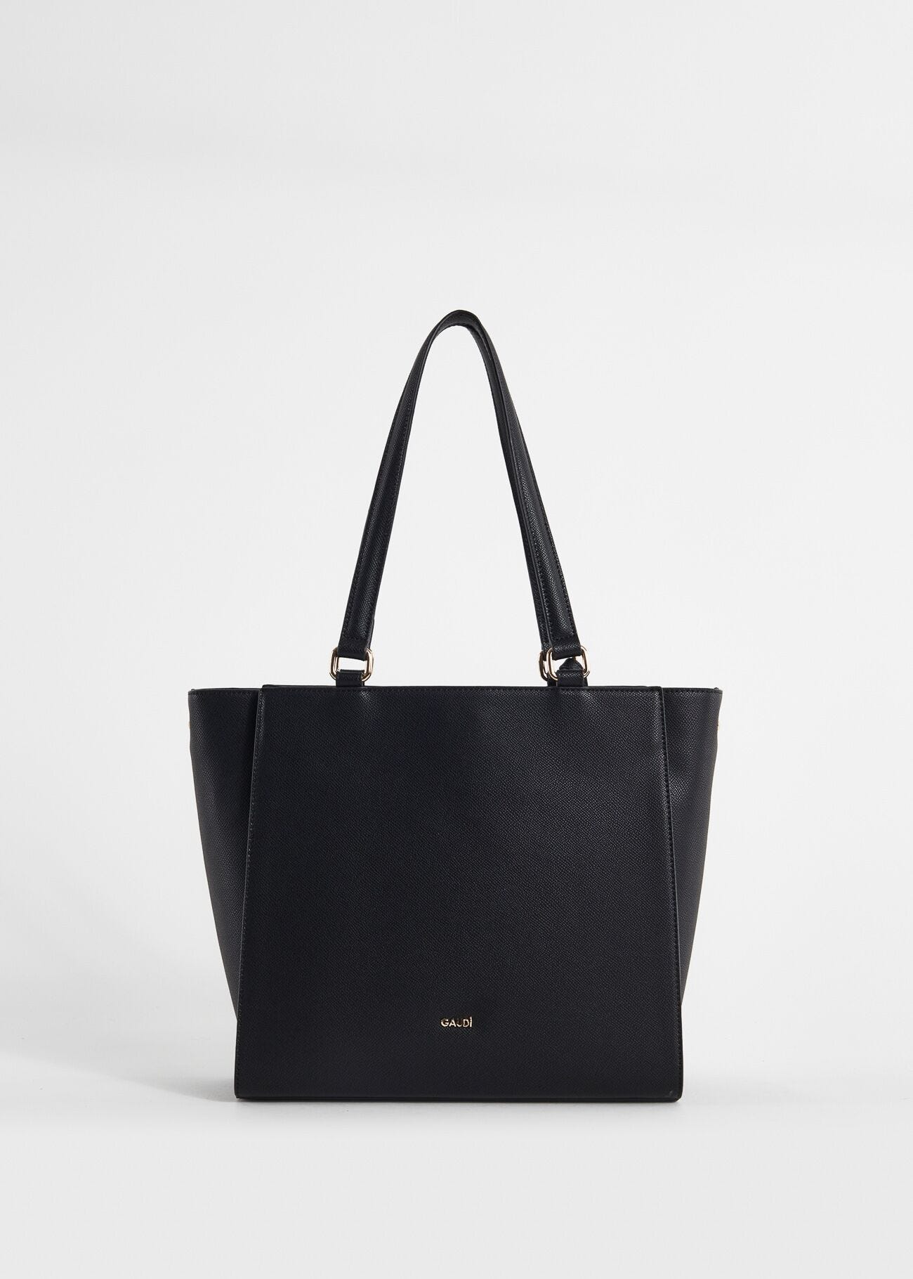 Shopping bag nera con tracolla