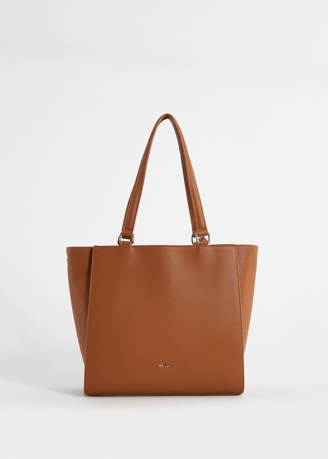 Brown shopper bag with shoulder strap