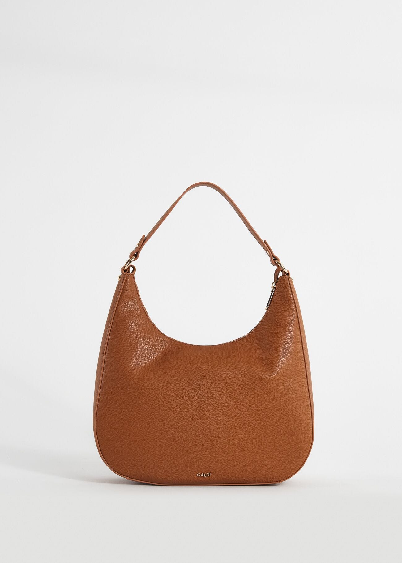 Bolso hobo beige de piel sintética