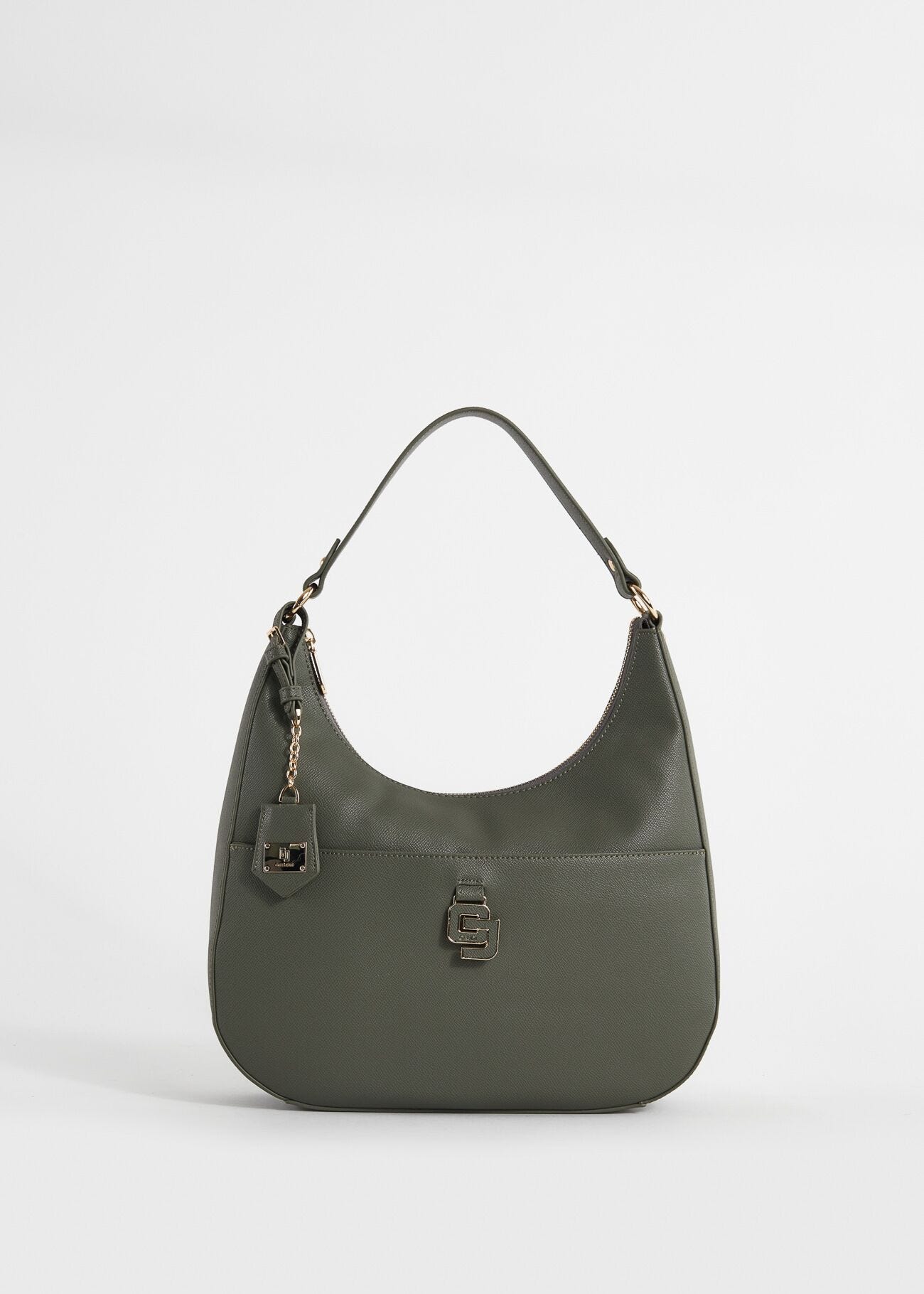 Bolso hobo verde de piel sintética