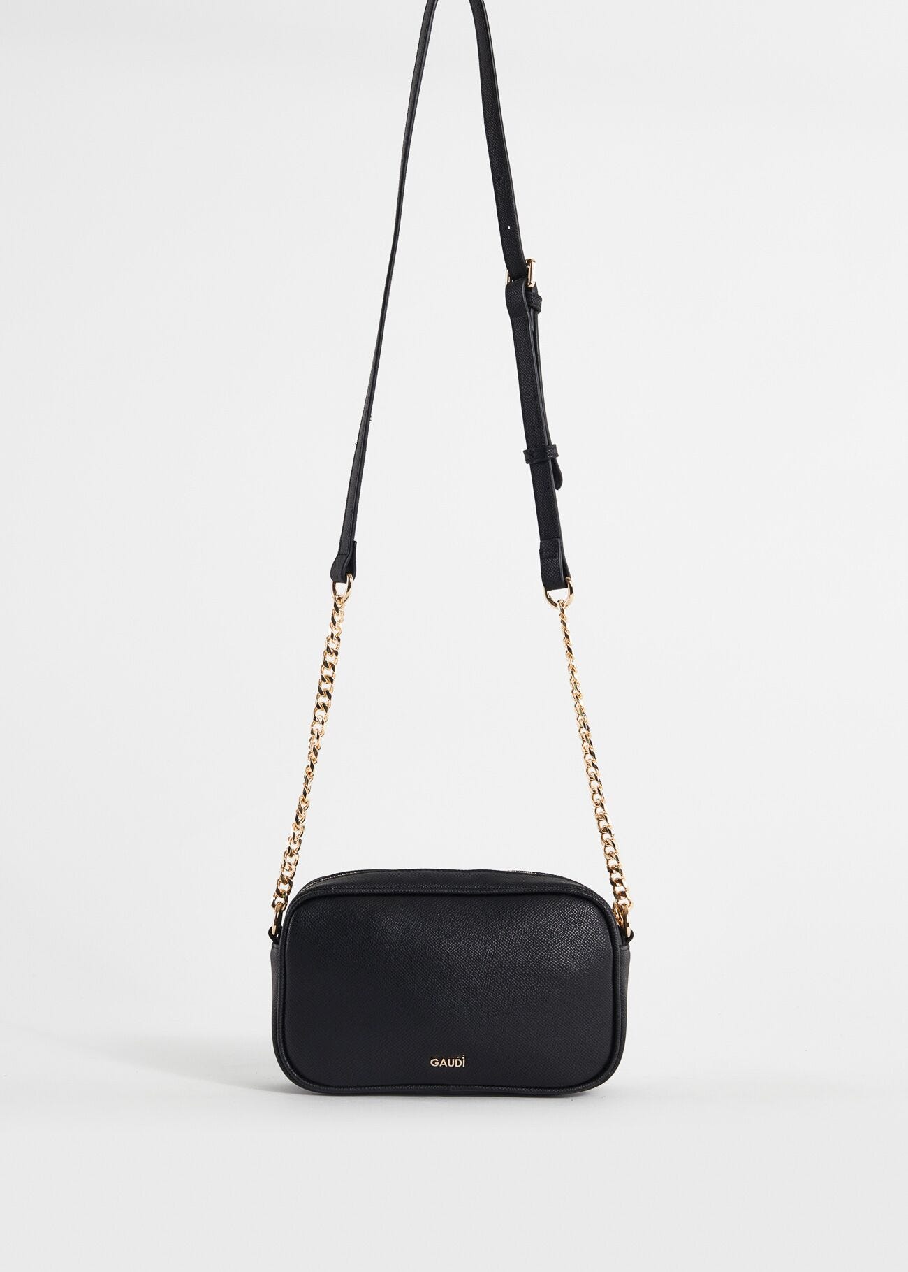 Black crossbody bag with charm