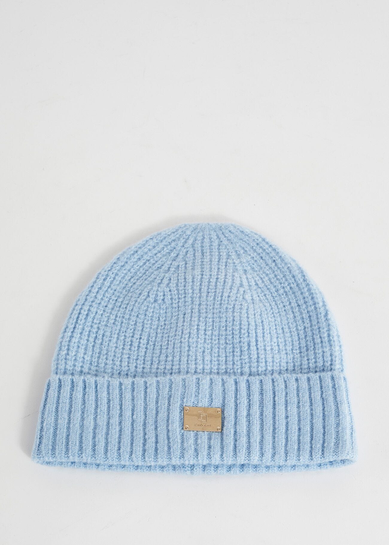 Berretto beanie azzurro in maglia