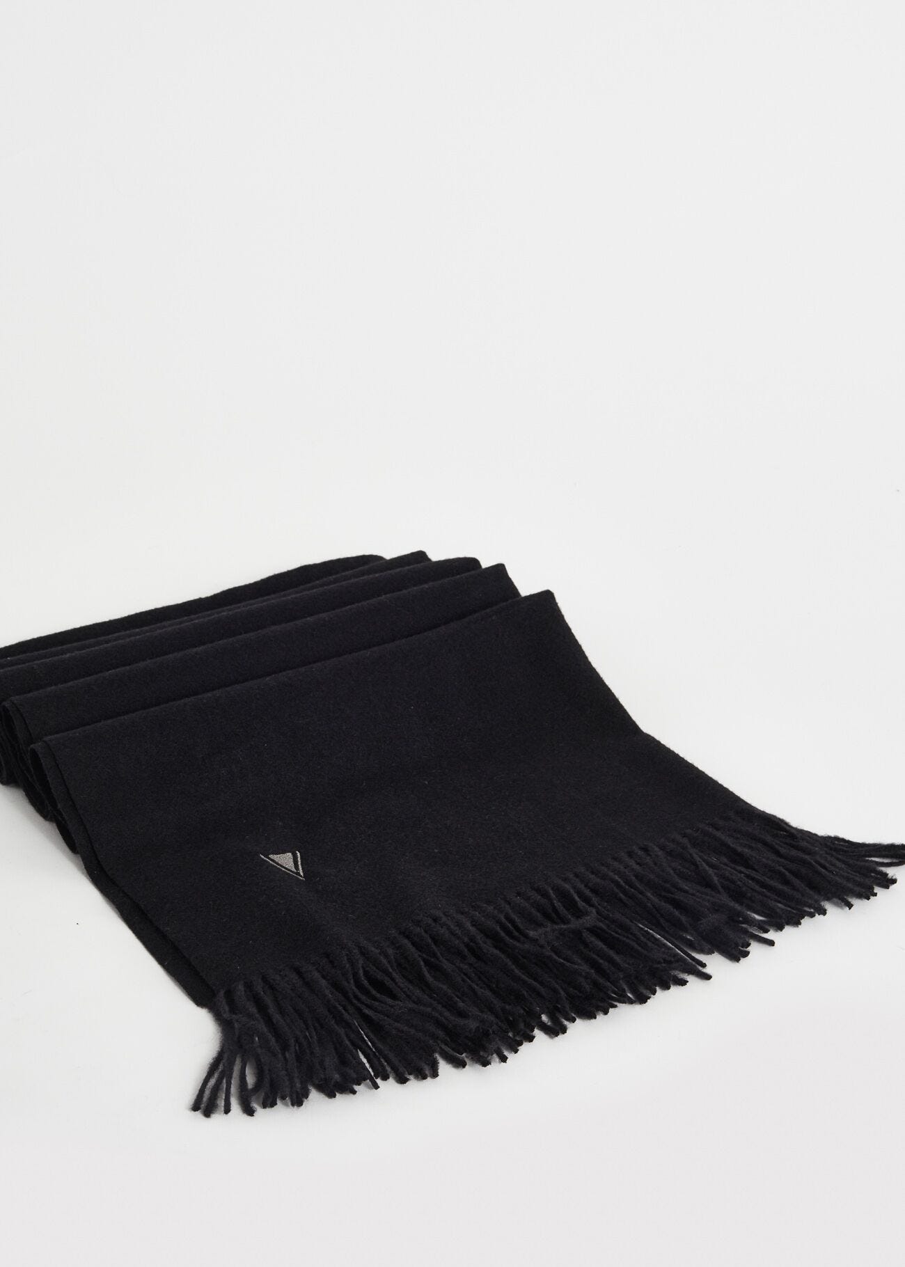 Black fringed scarf