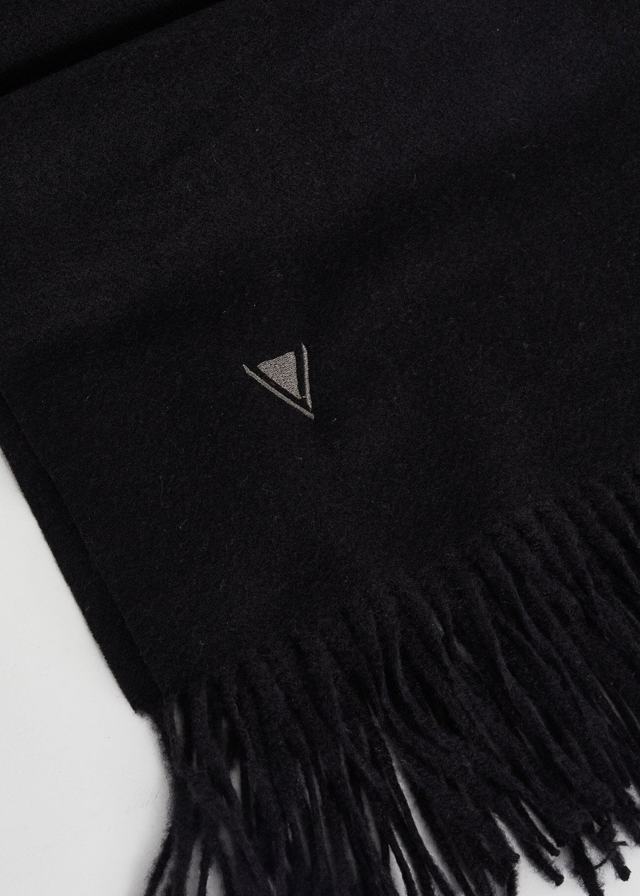 Black fringed scarf