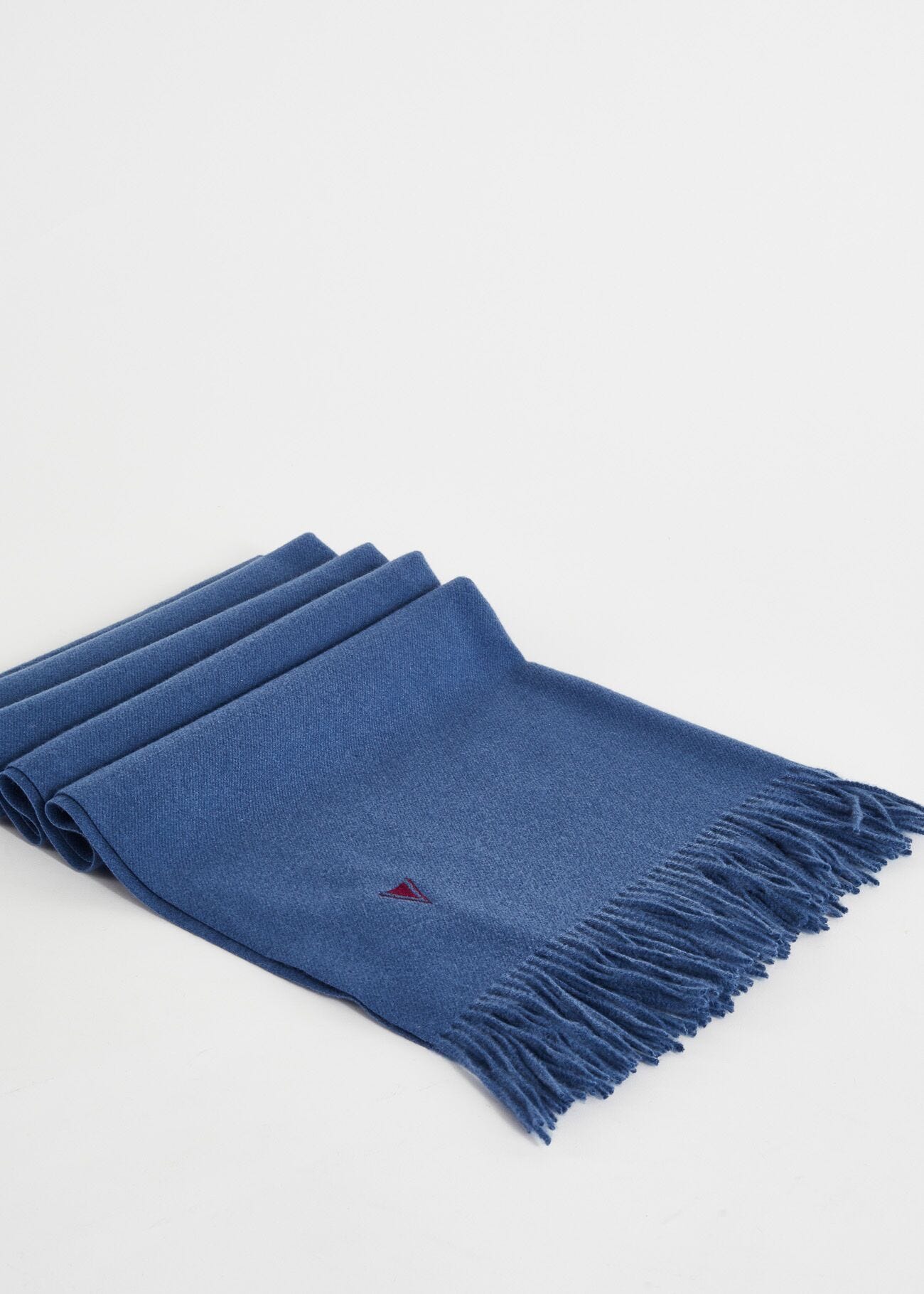 Sciarpa blu con frange
