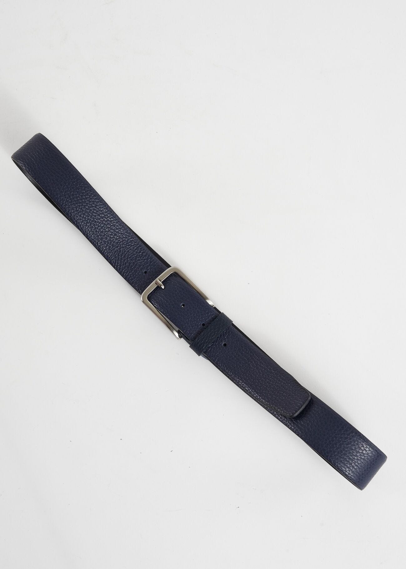 Cintura in pelle blu