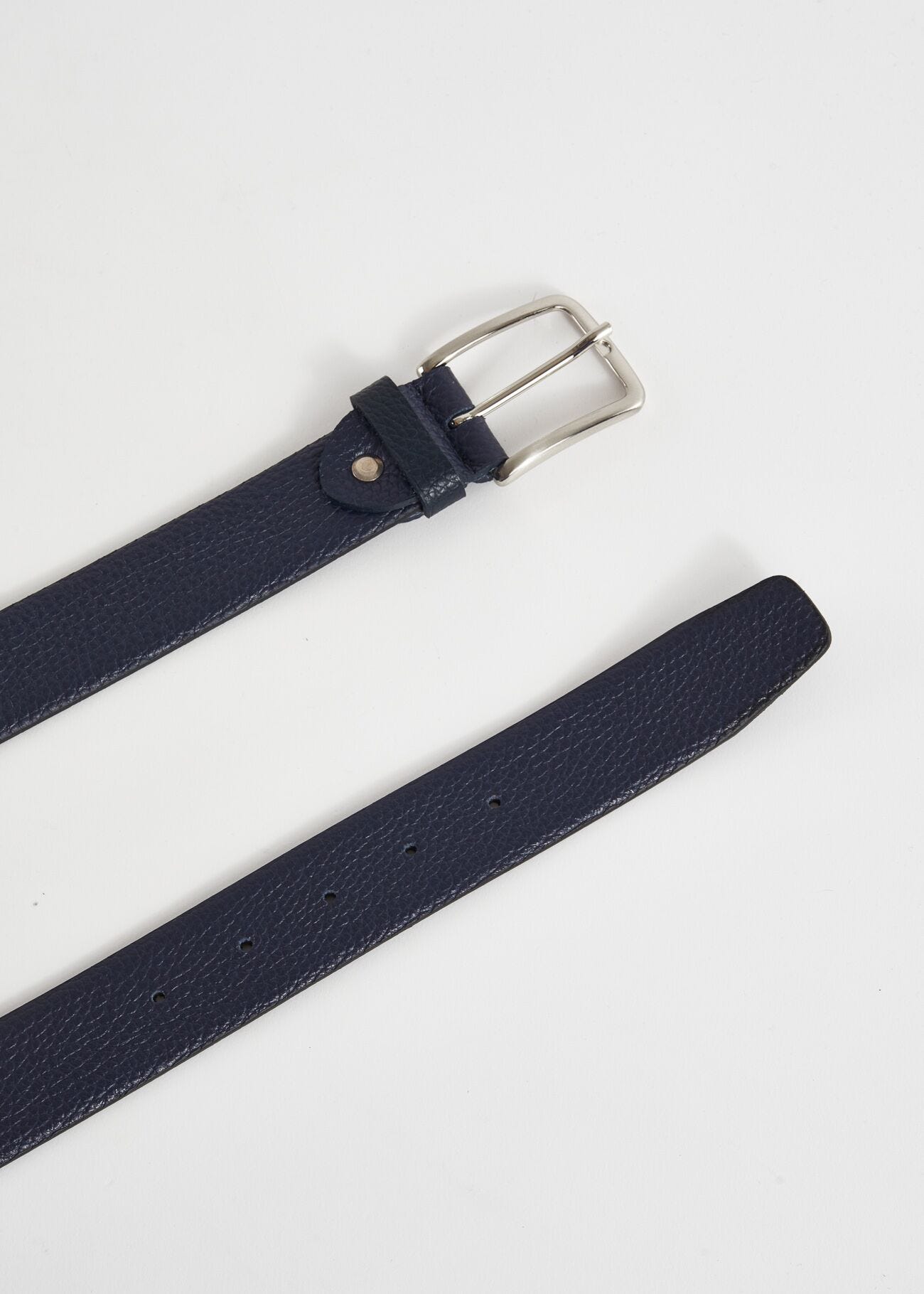 Cintura in pelle blu