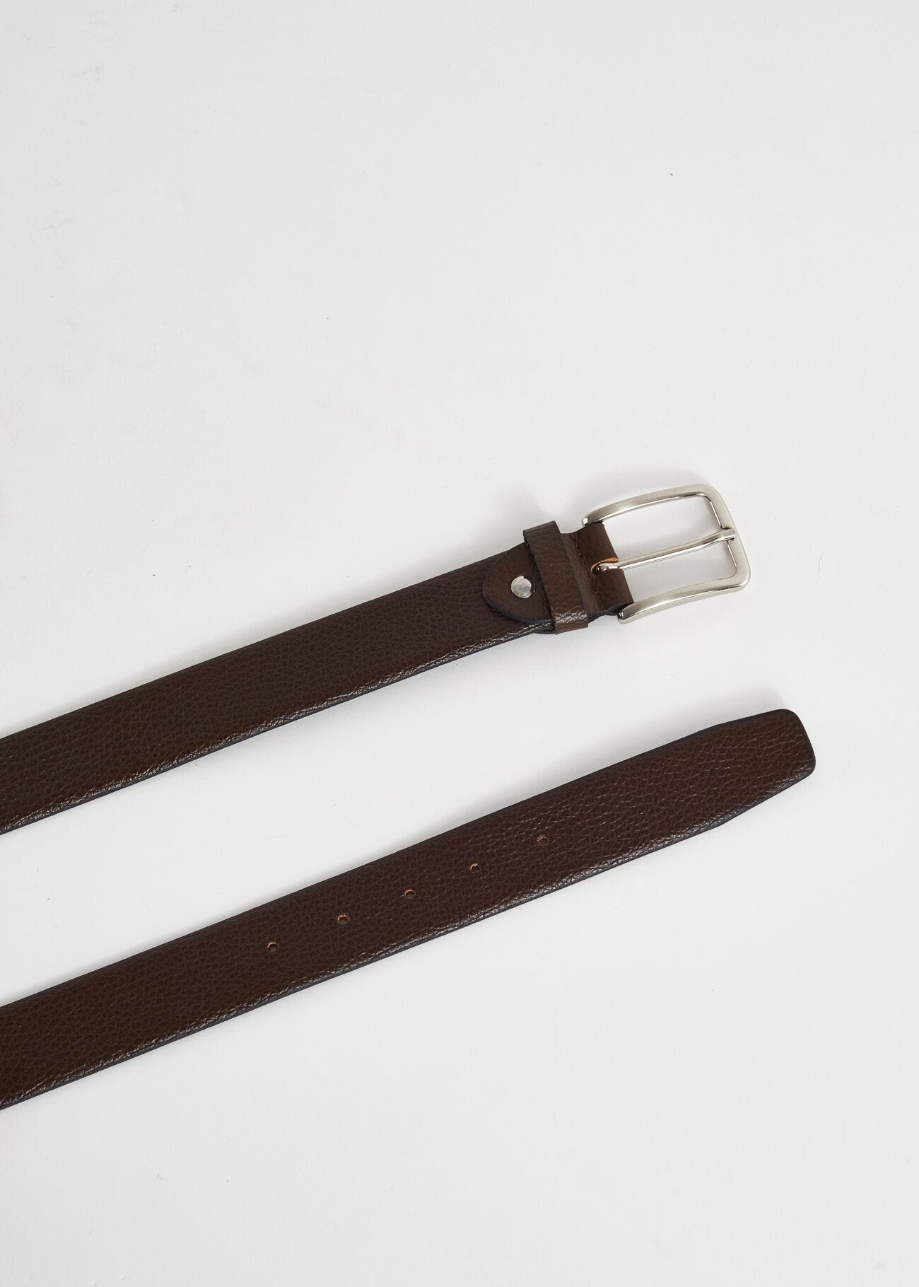 Cintura in pelle marrone