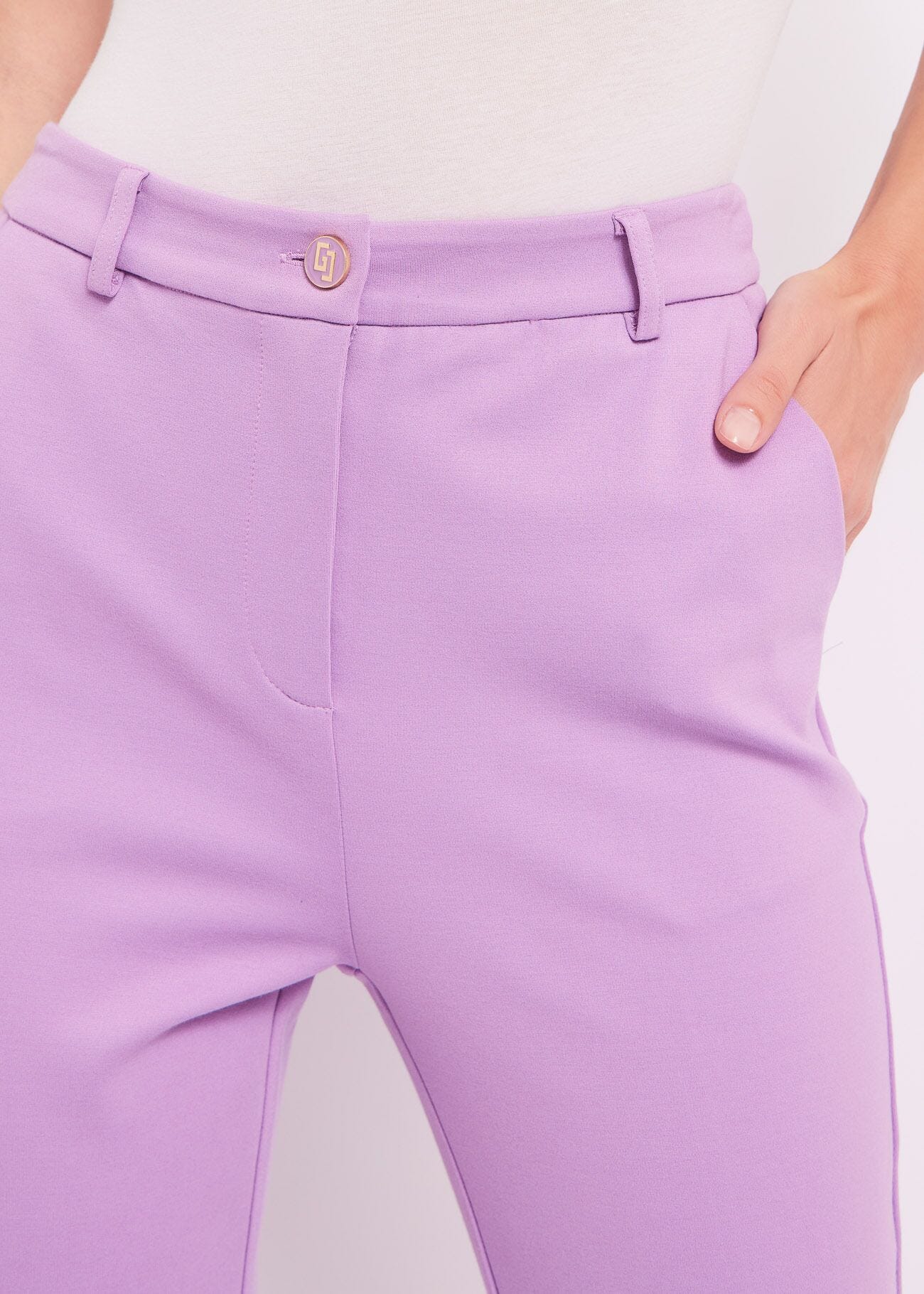 Pantaloni cropped stretch