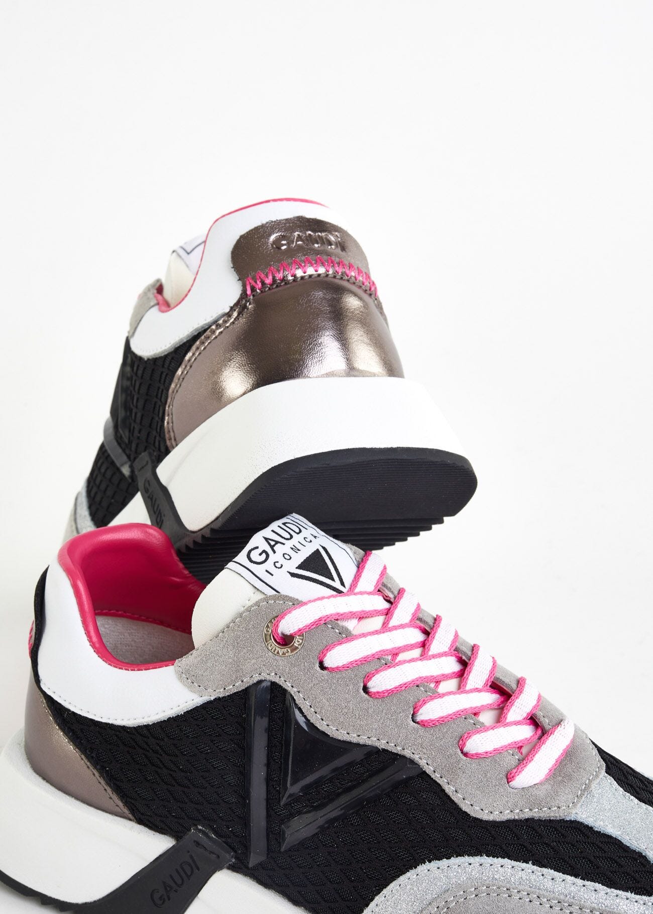 Sneaker running in suede e mesh