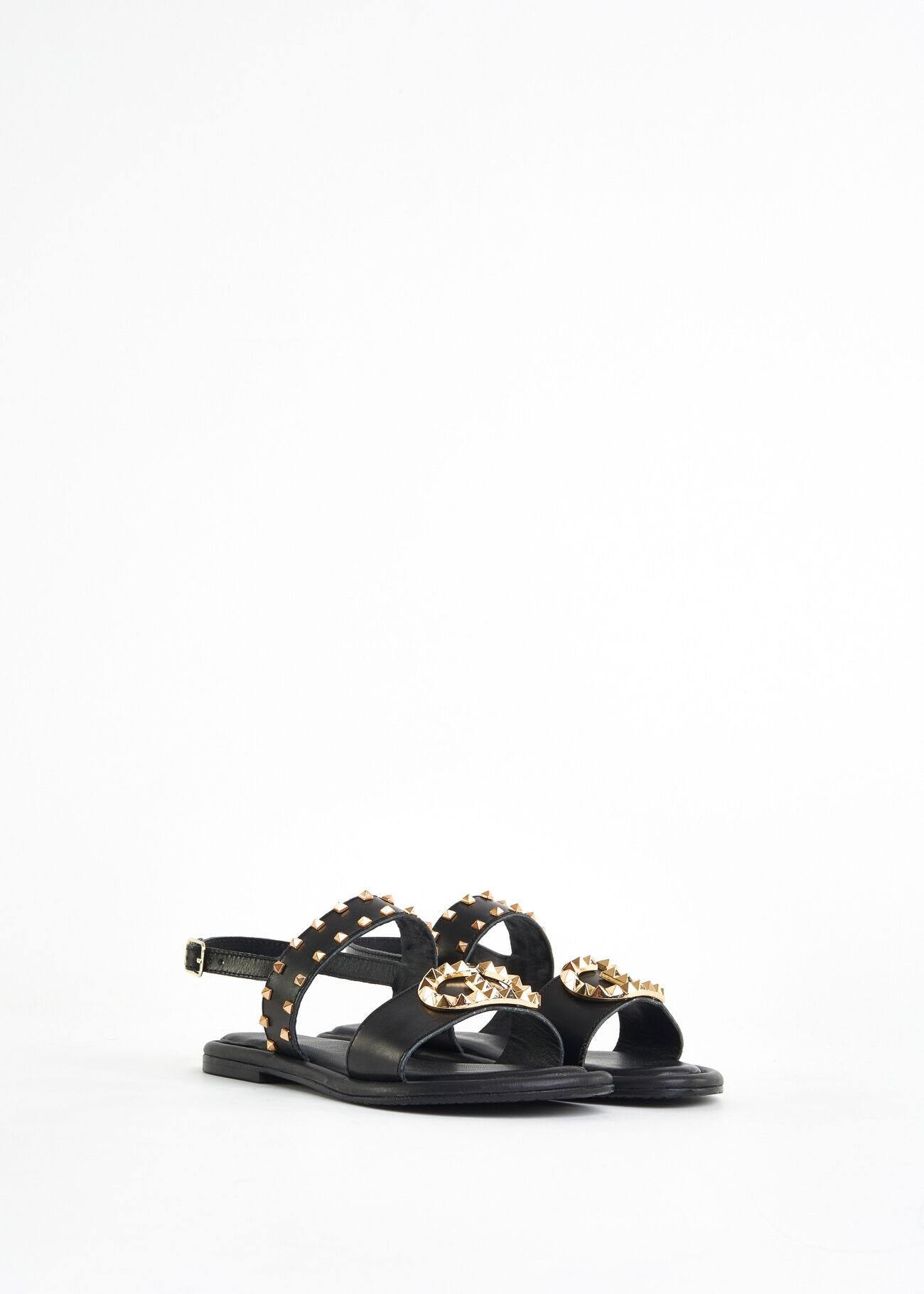 Flat studded sandals