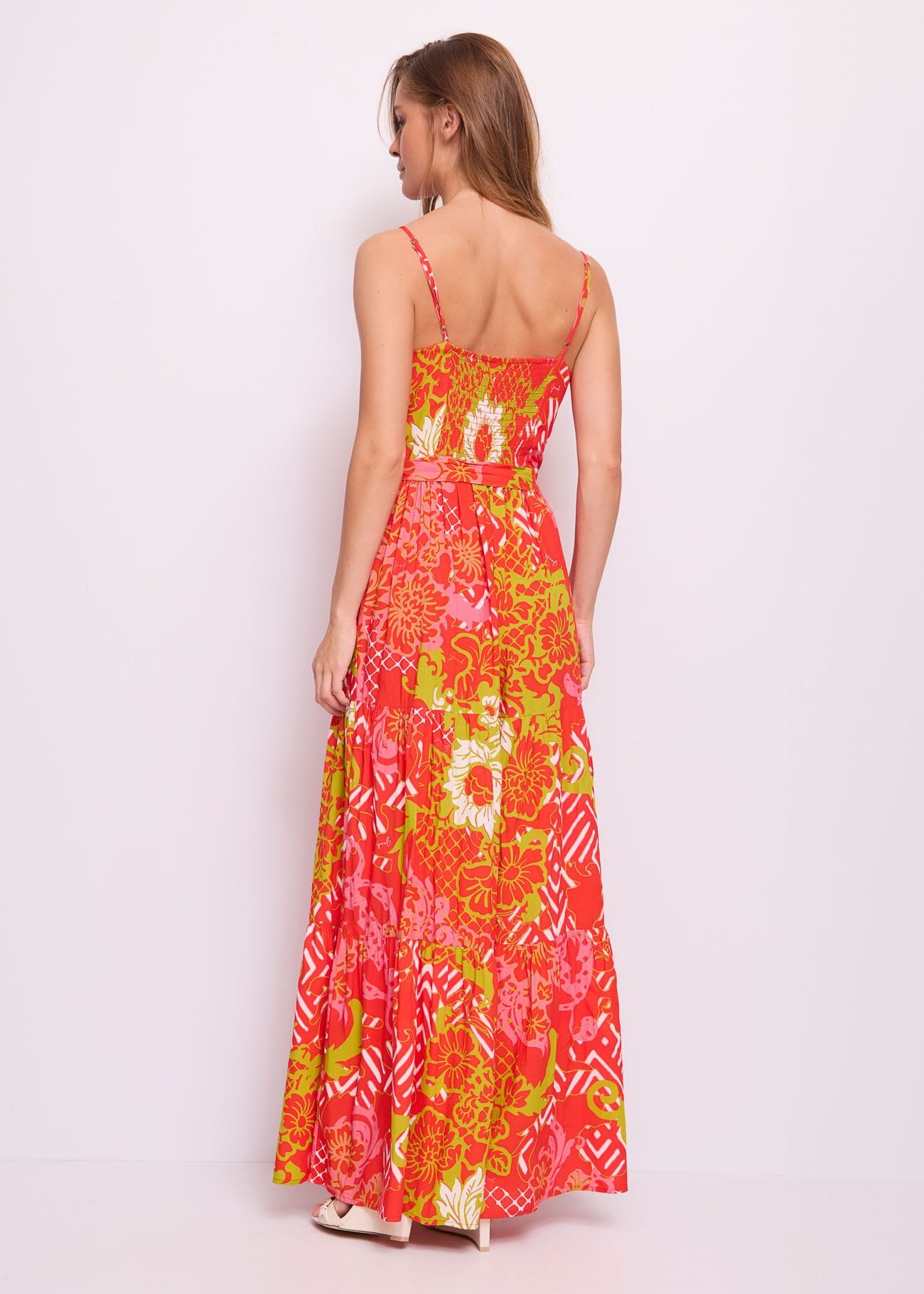 Women's printed muslin dress
