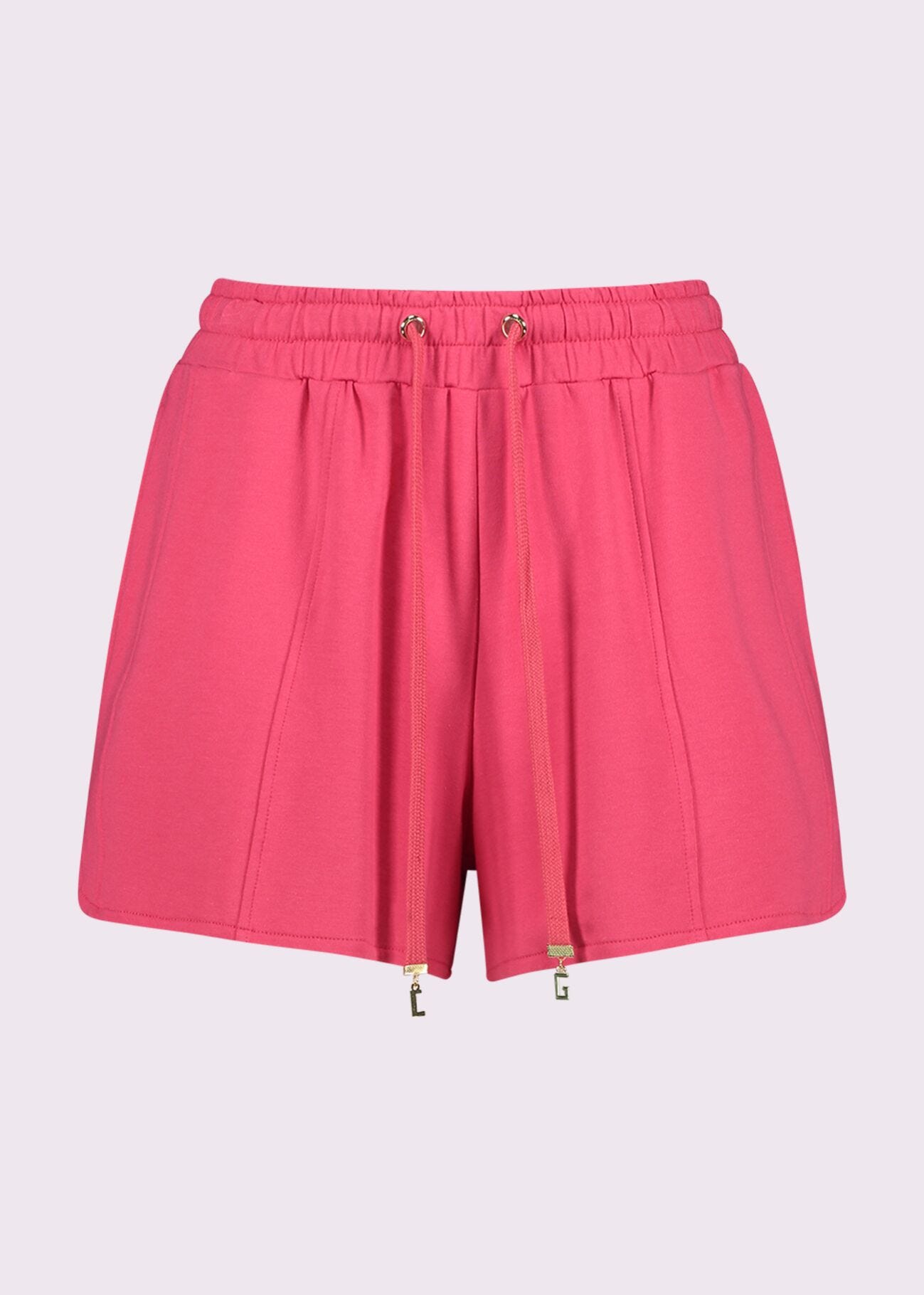 Shorts rosso da donna con coulisse