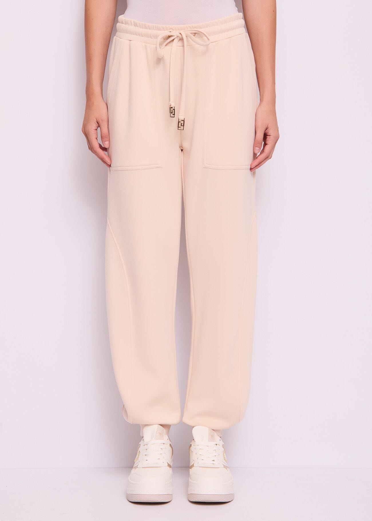 Pantaloni jogging da donna con coulisse logata