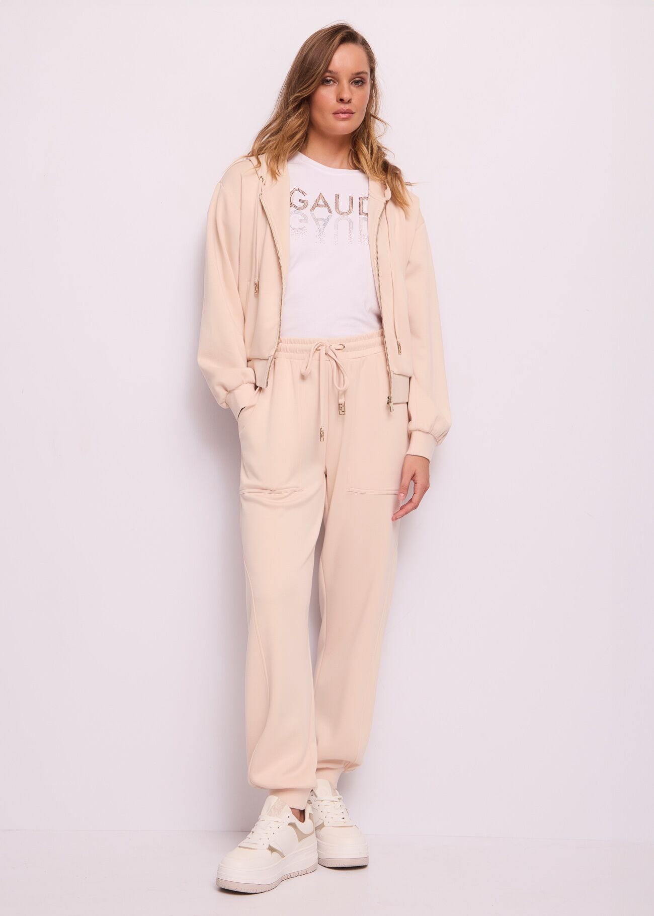 Pantaloni jogging da donna con coulisse logata