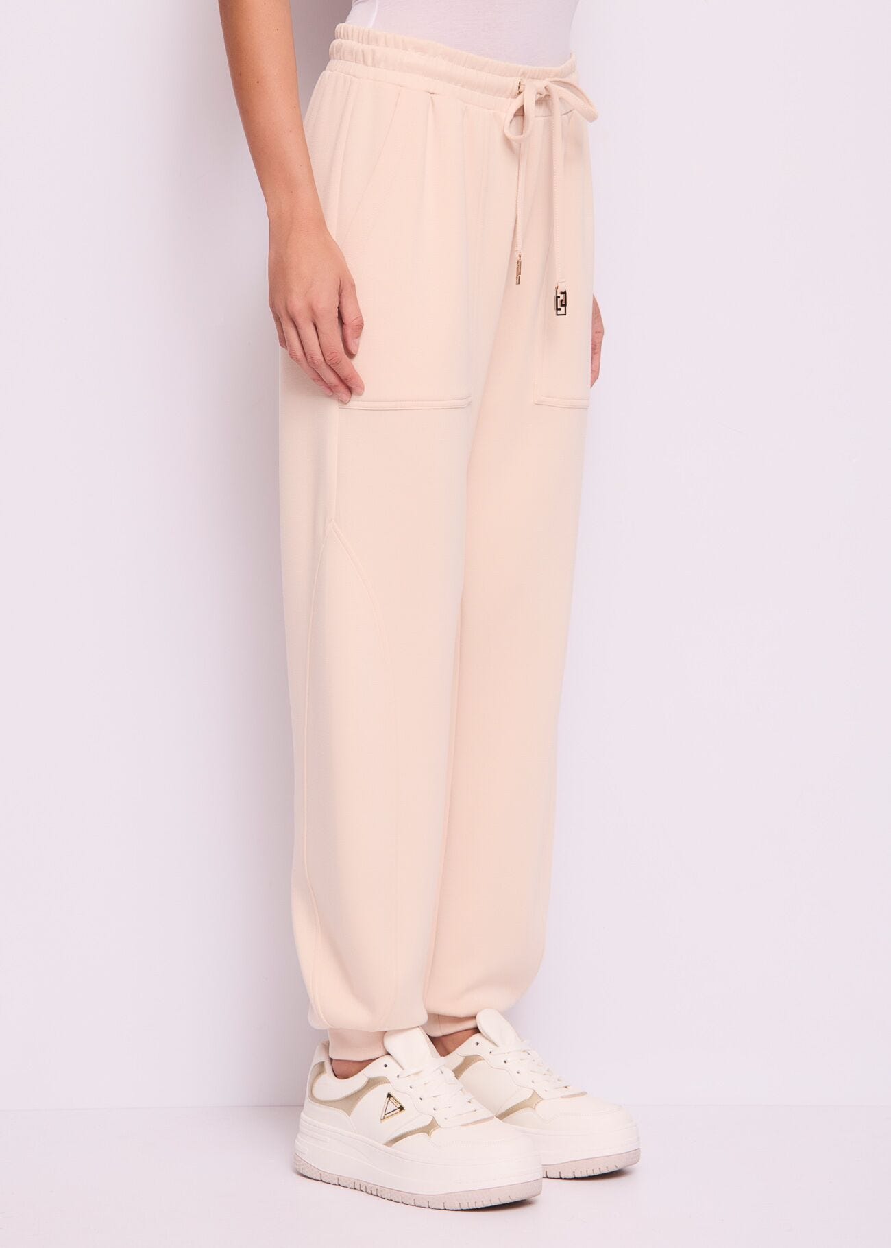 Pantaloni jogging da donna con coulisse logata