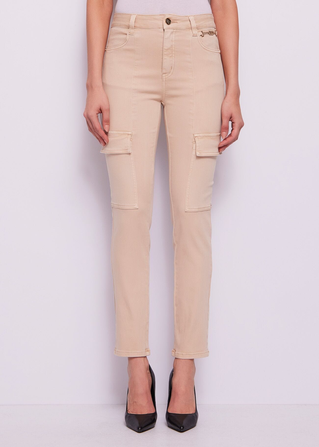 Jean cargo skinny en coton