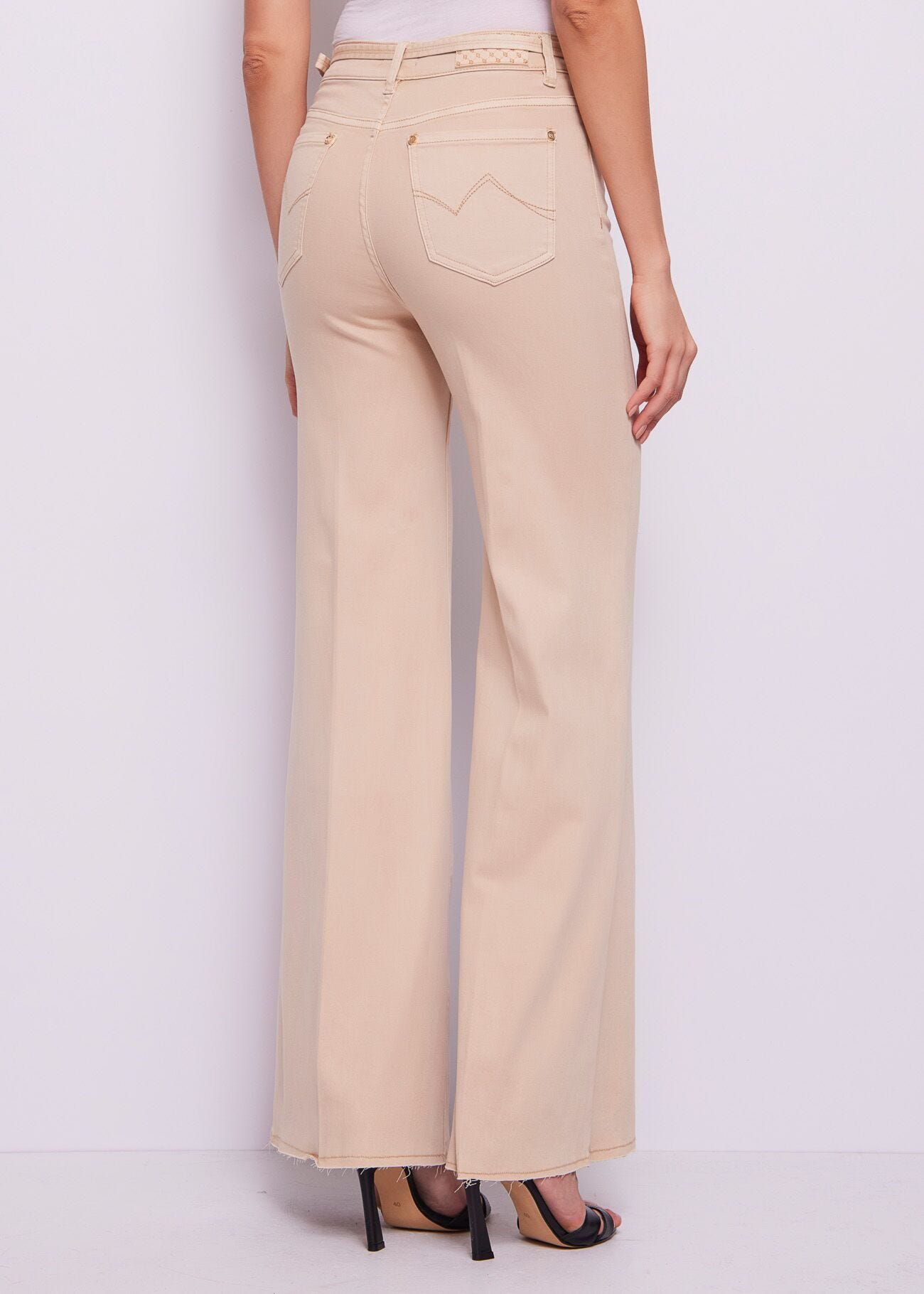 Bootcut flared cotton jeans