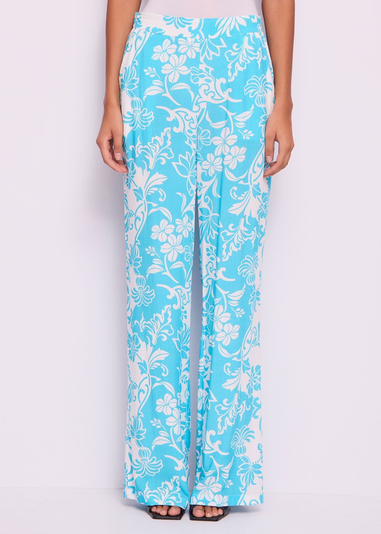 Pantalon en mousseline imprimée pour femme