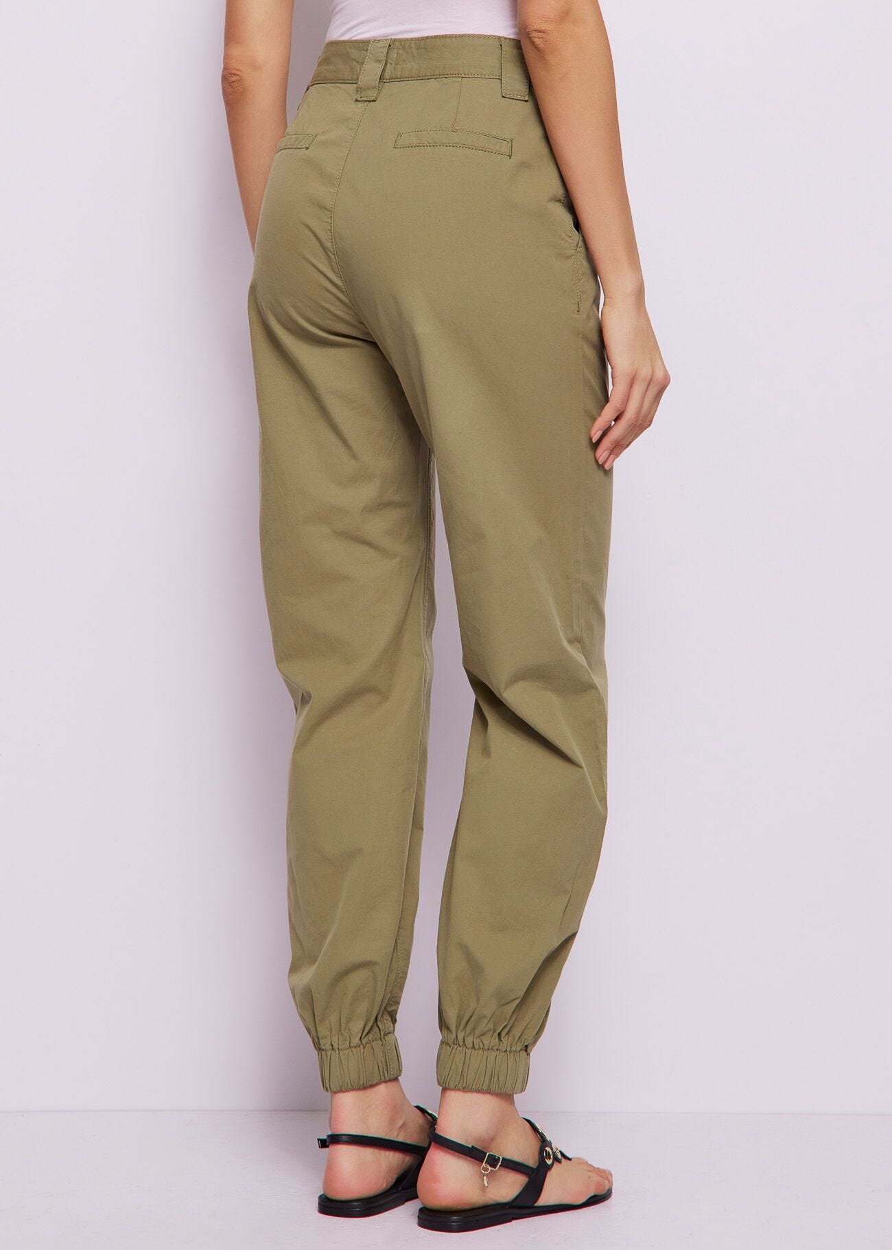 Pantalon en coton avec chaîne pour femme