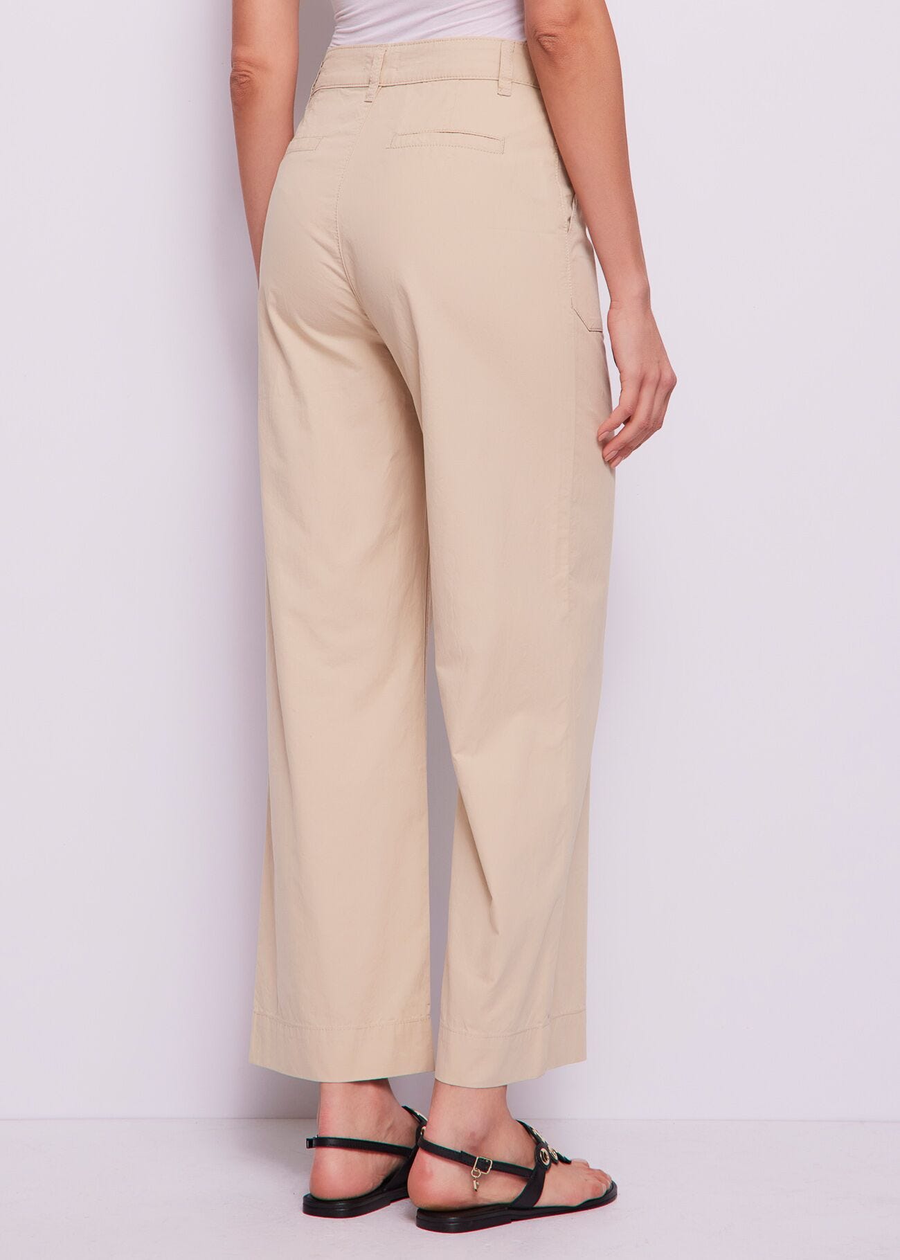 Pantalon cropped en coton pour femme