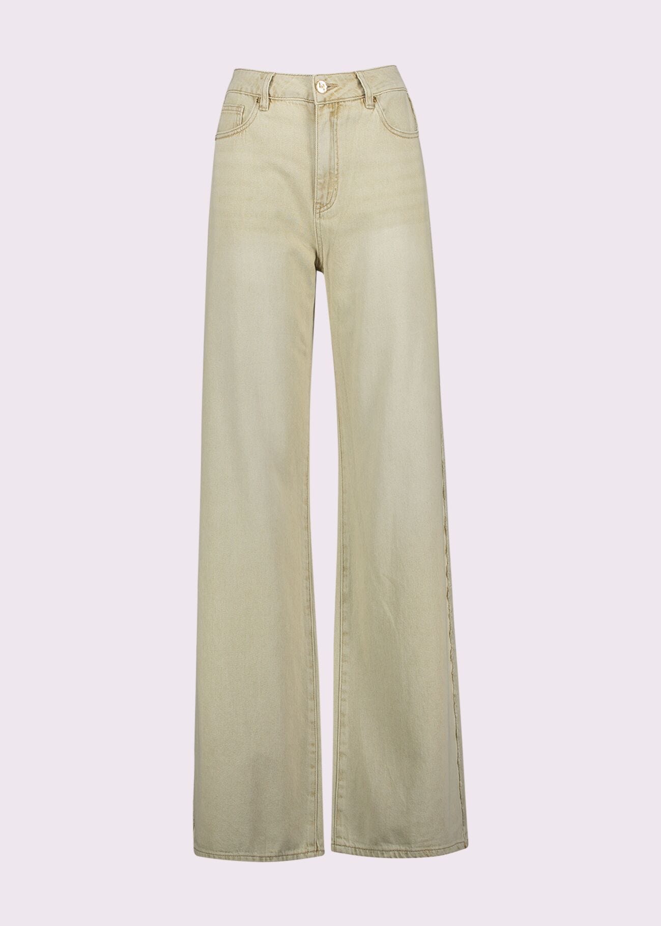 Jean en coton effet usé pour femme