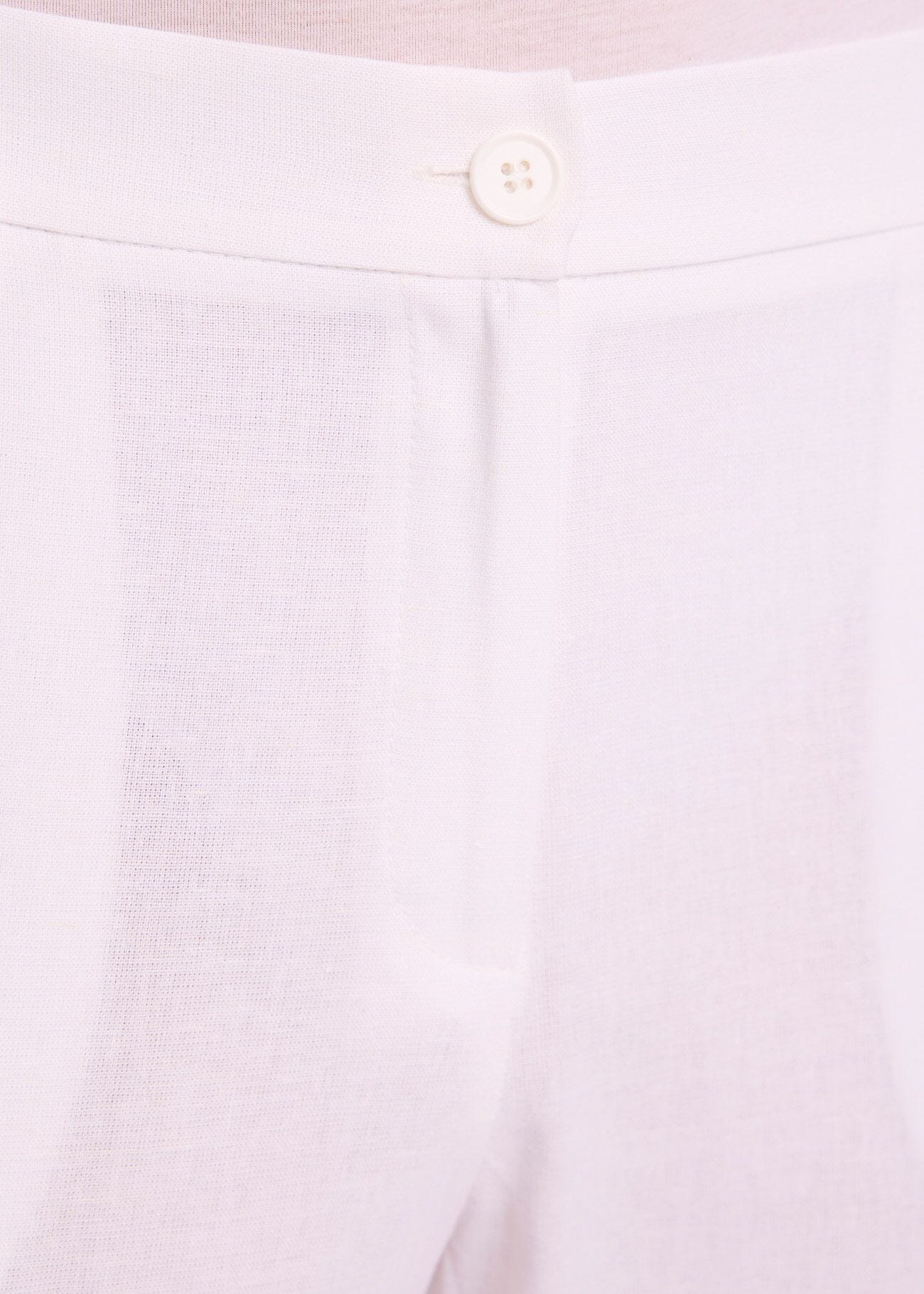 Pantalon blanc en lin pour femme