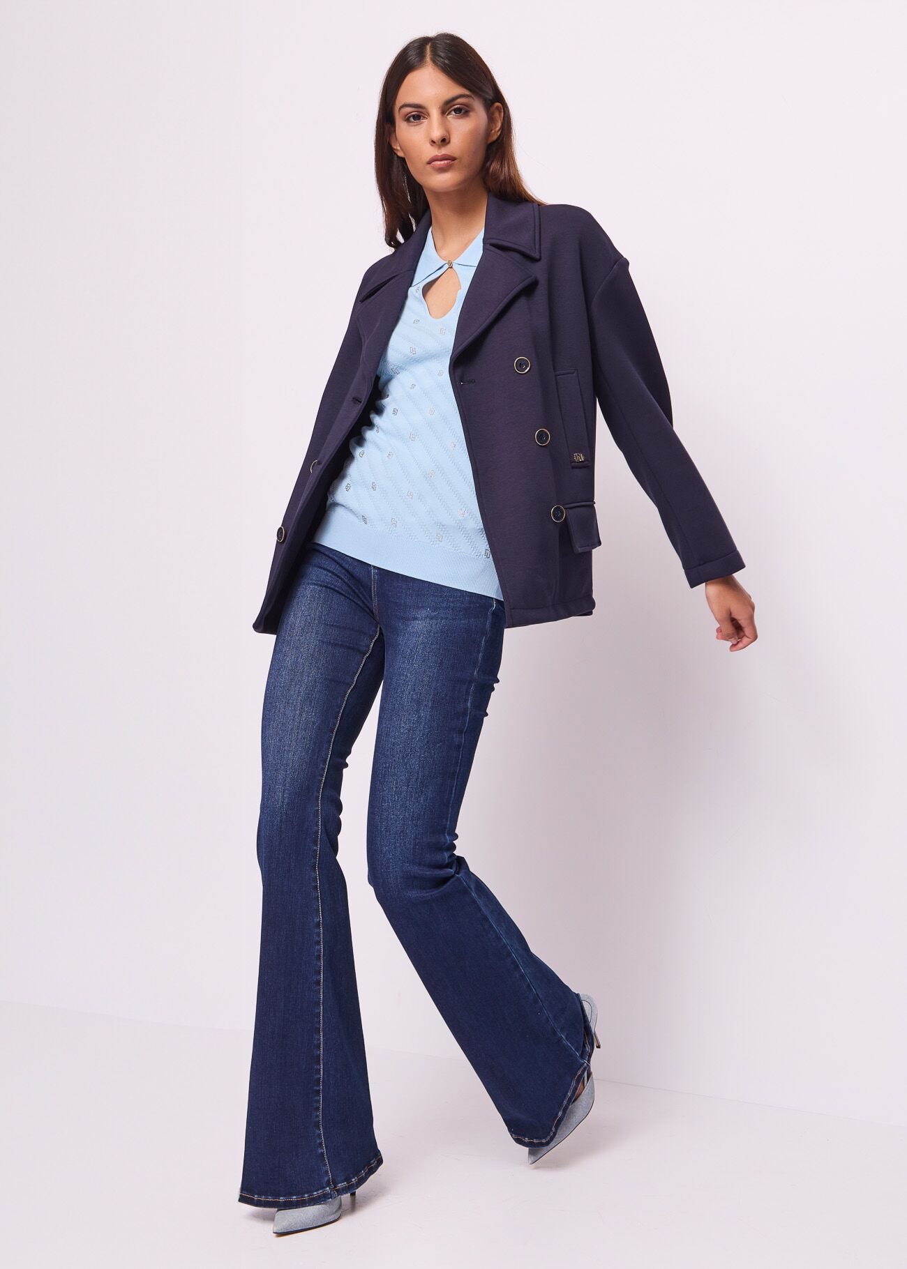 Jeans da donna flare elasticizzati