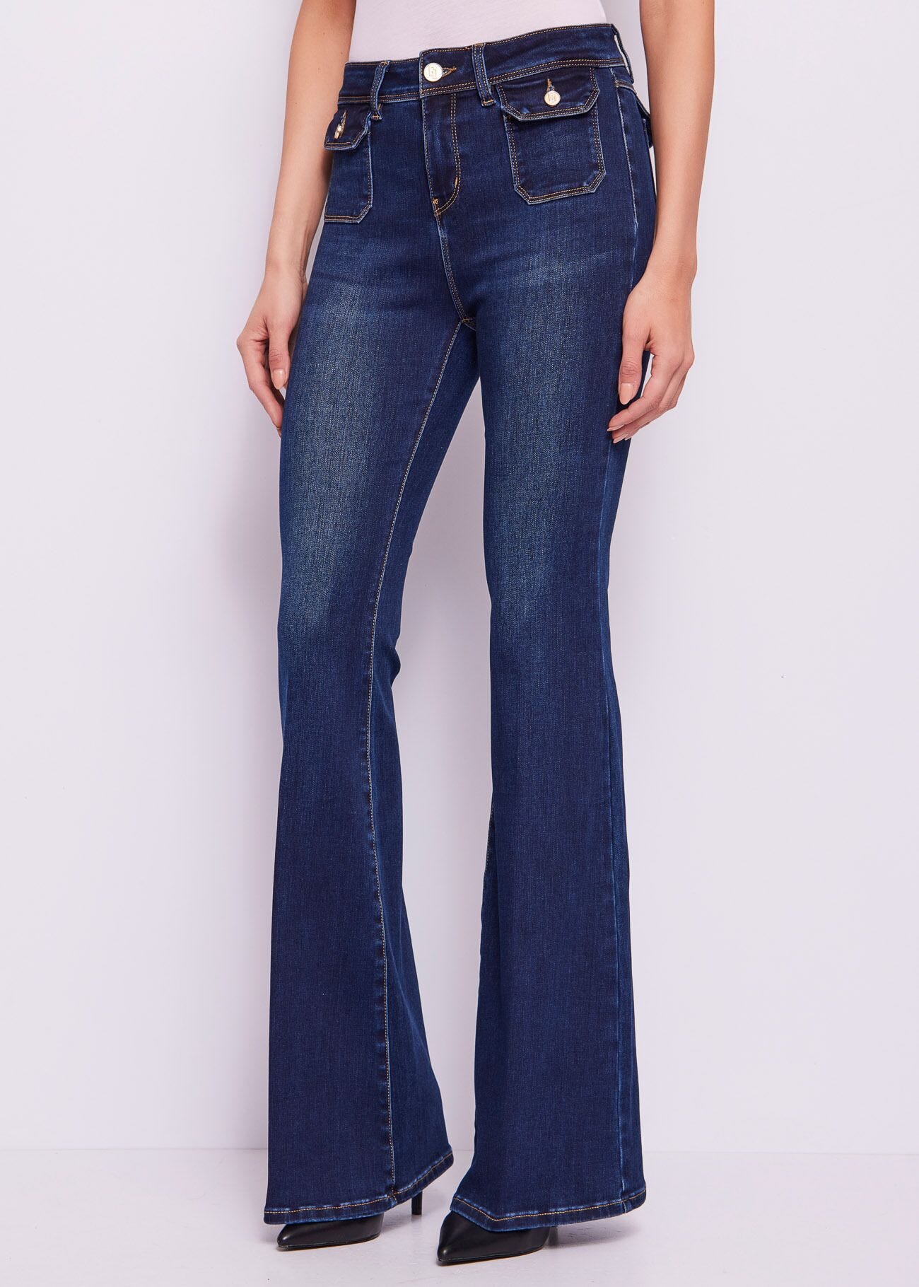 Jeans da donna flare elasticizzati