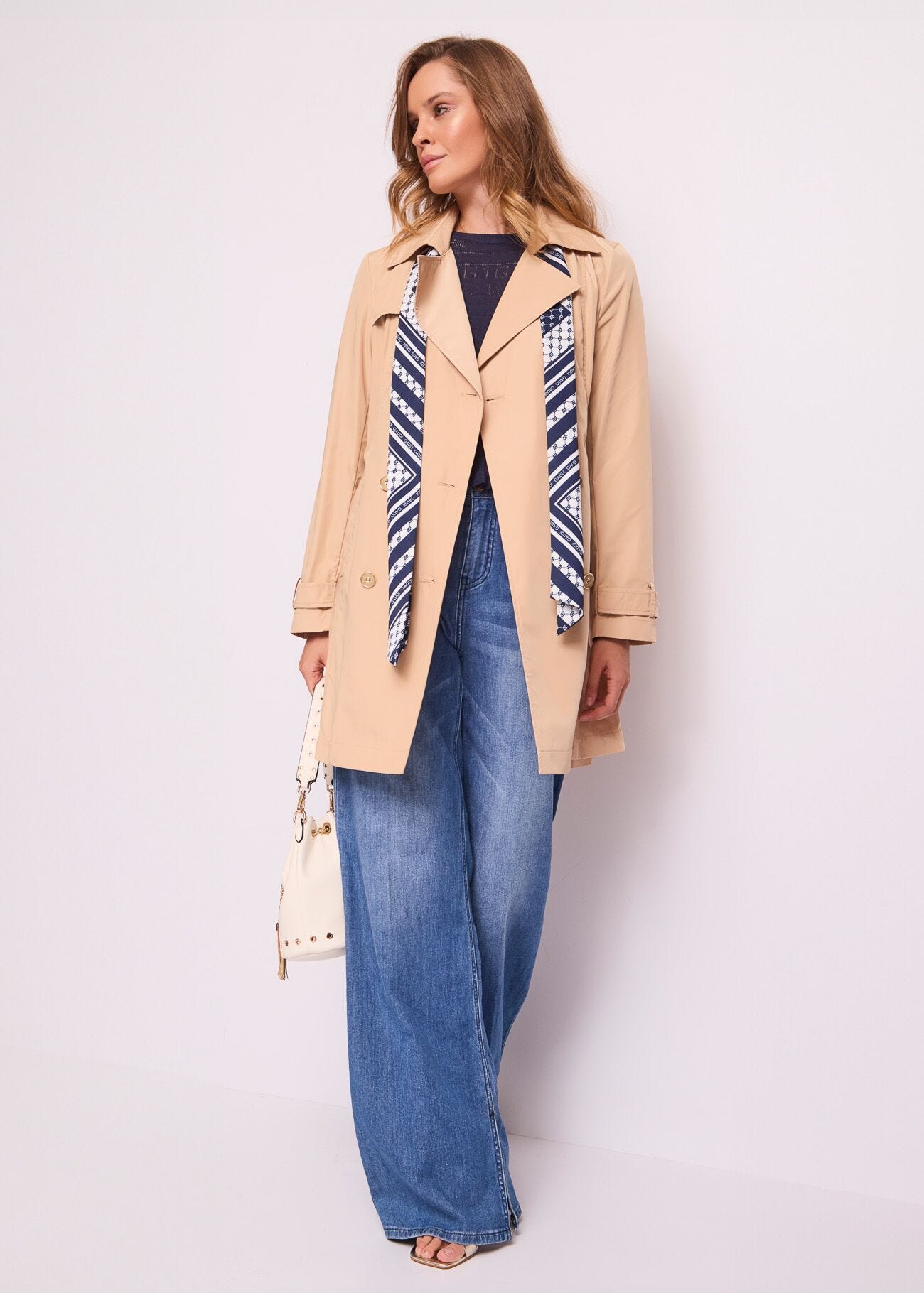 Jeans da donna wide leg in cotone